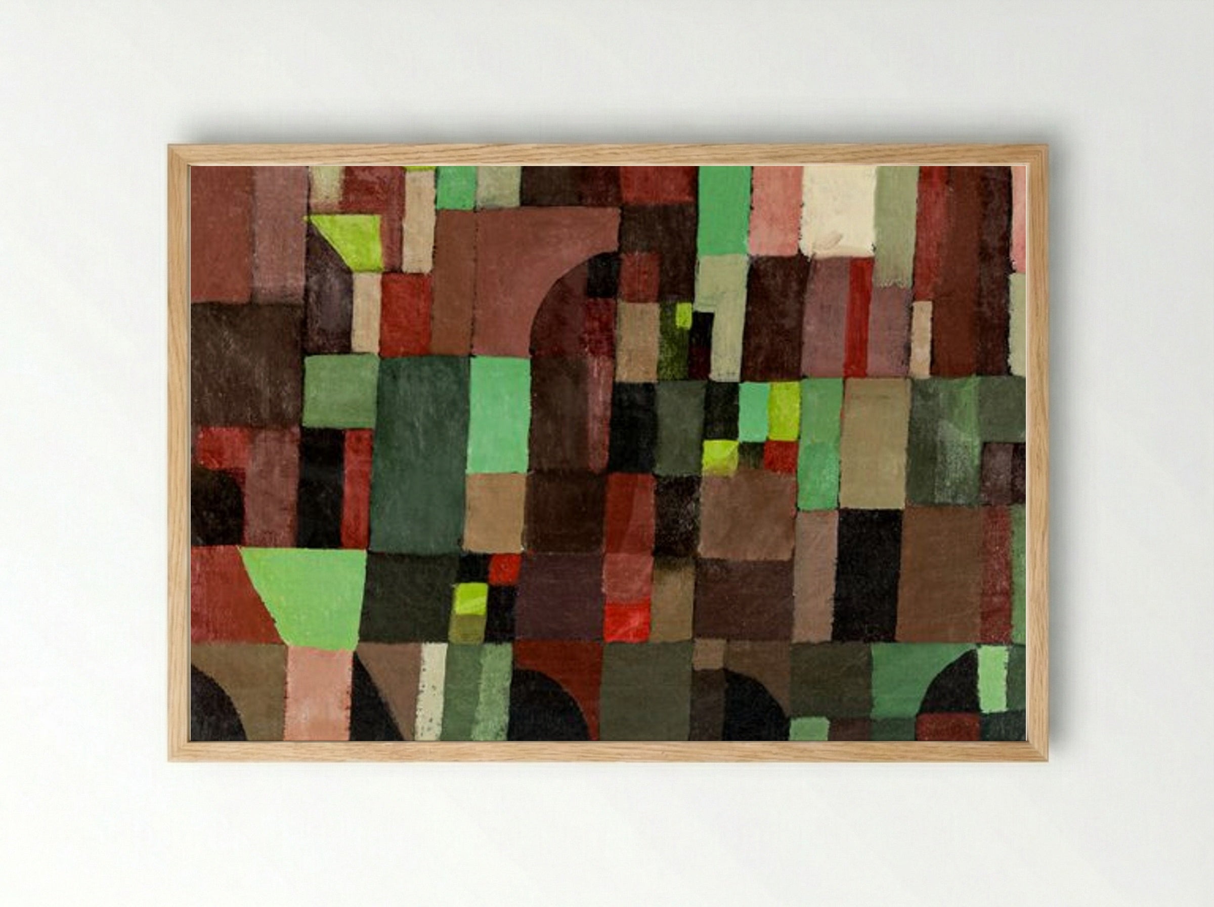 Red and Green Architecture - Paul Klee - Framed Print Wood