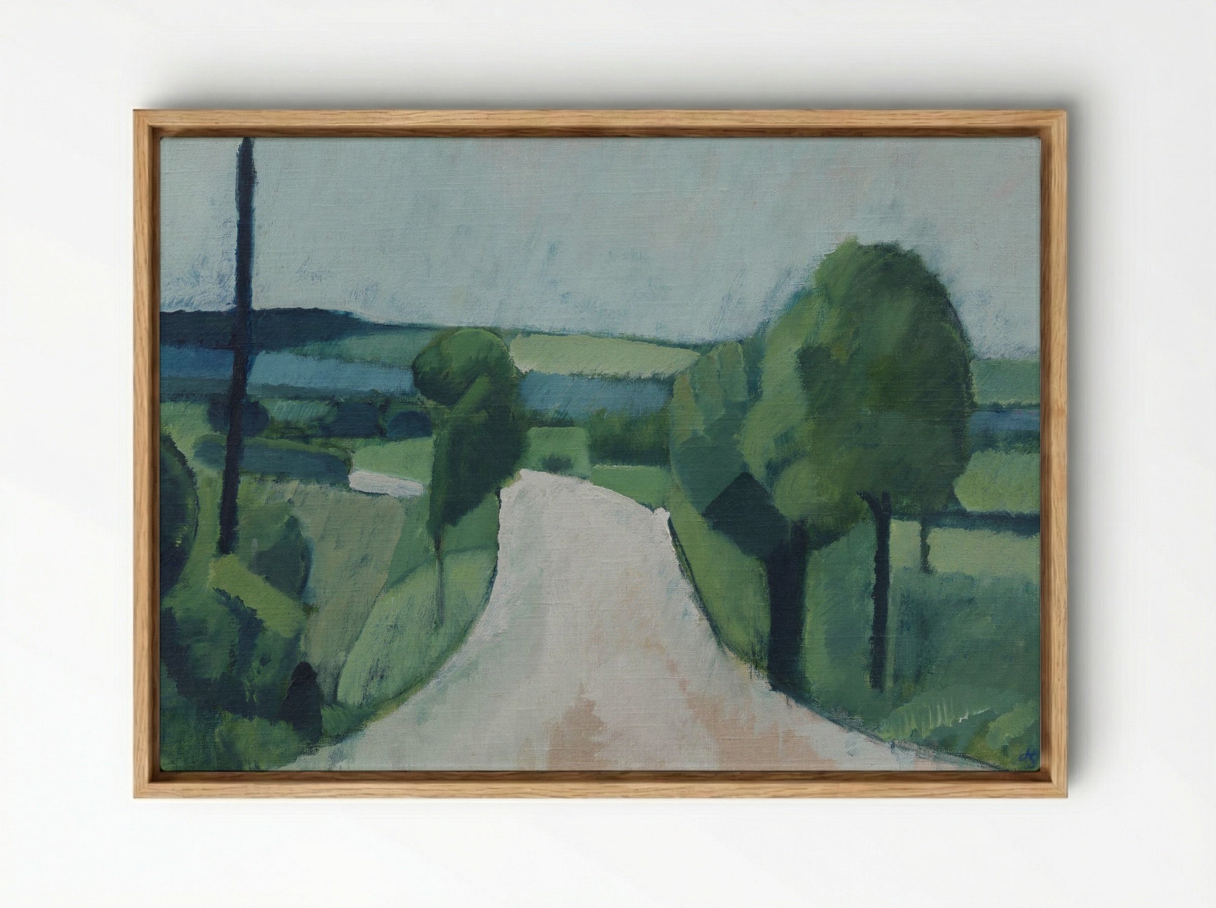 Road near Fåborg on Funen - Harald Giersing - Framed Canvas Wood