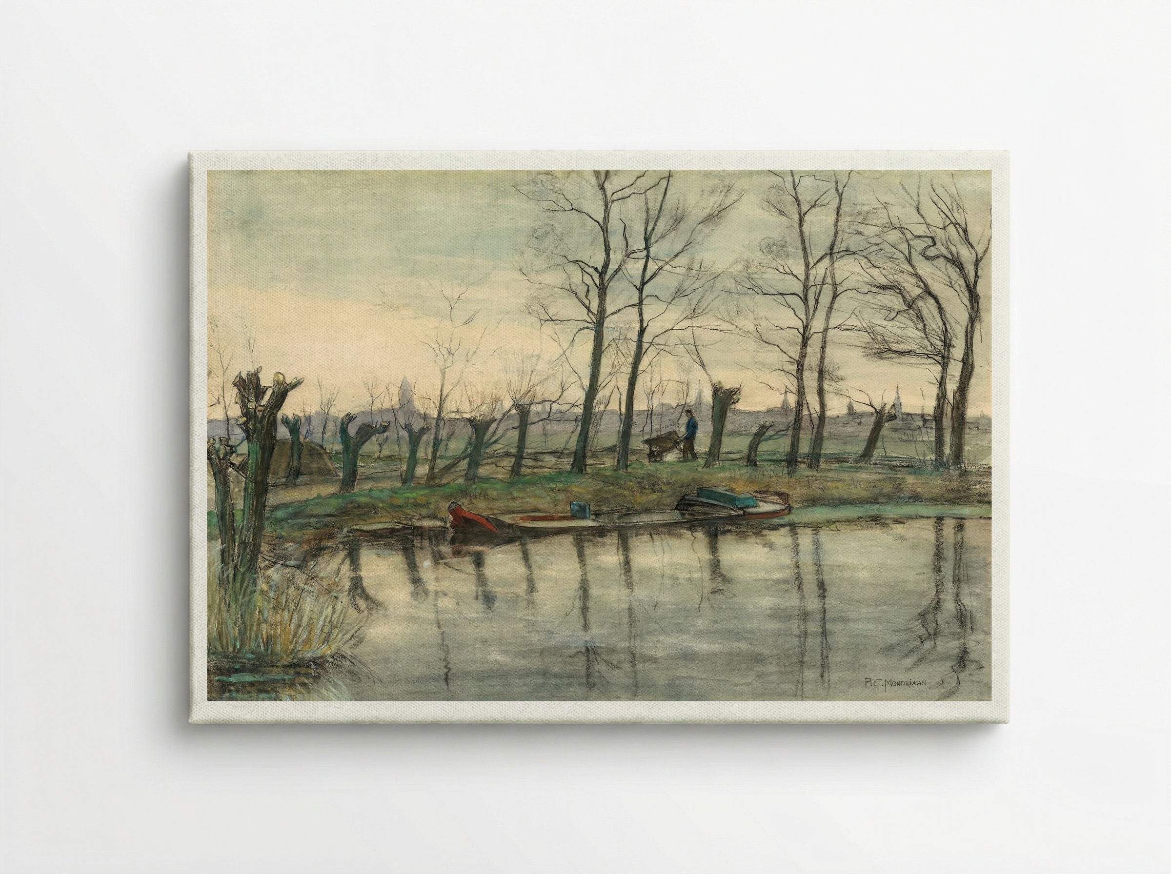 Amsterdam Skyline Viewed from the West - Piet Mondrian - Canvas