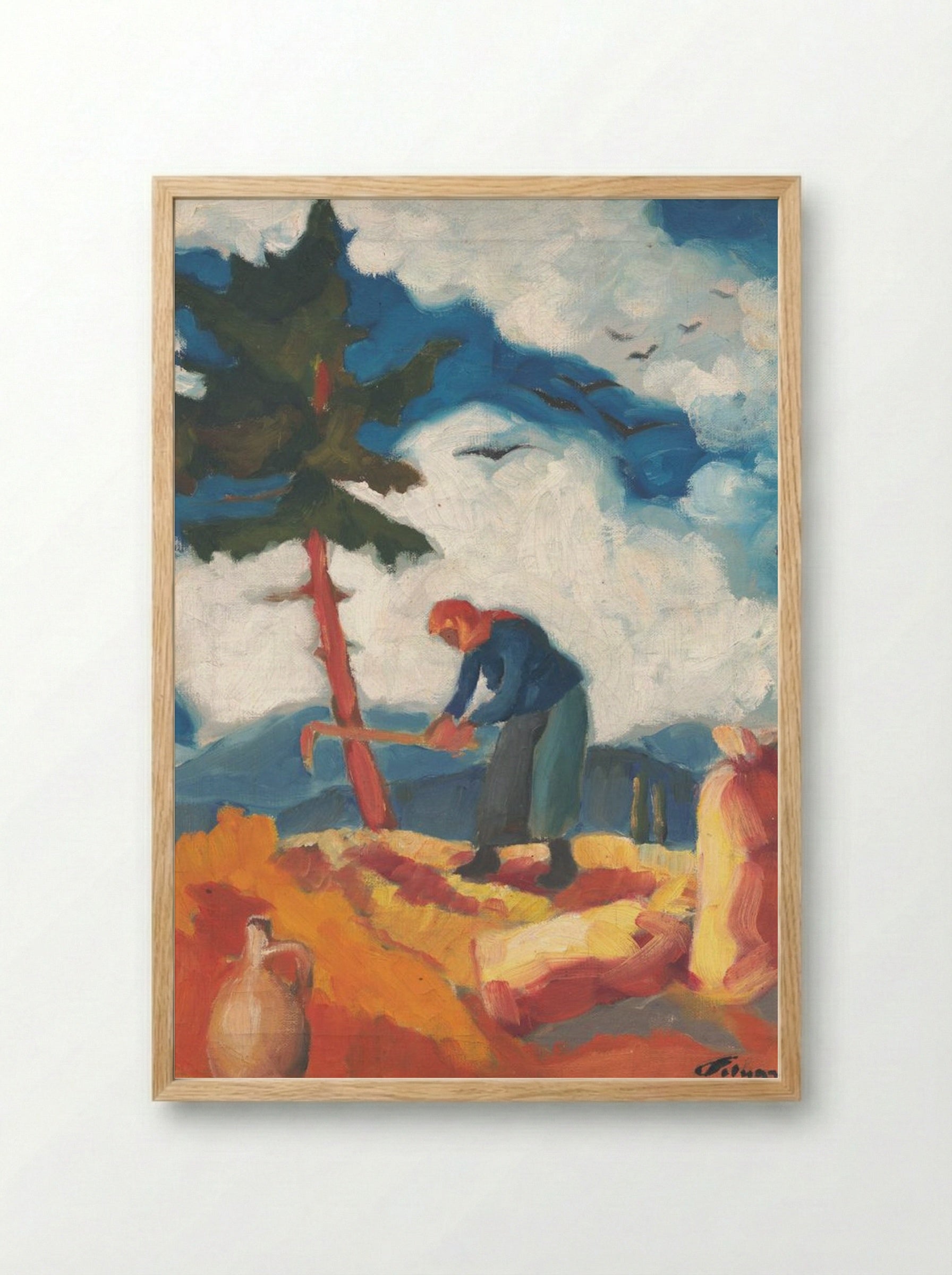 Potato Digger - Zolo Palugyay - Framed Print Wood