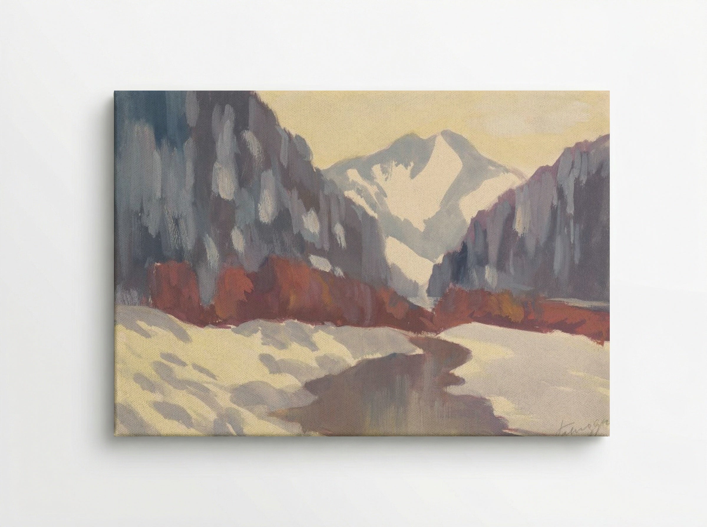 Brook in the Winter - Zolo Palugyay - Canvas