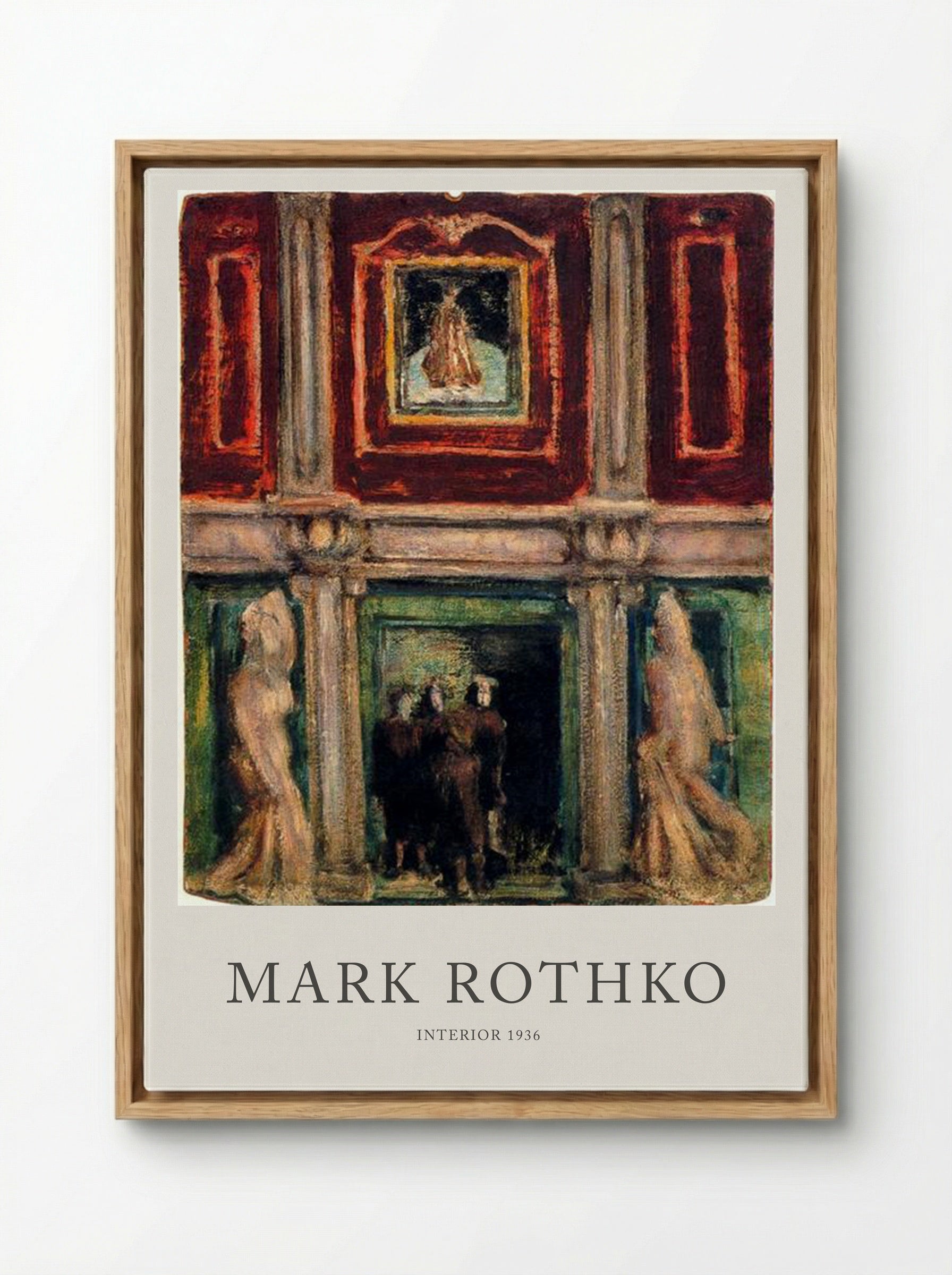 Interior - Mark Rothko - Framed Canvas Wood