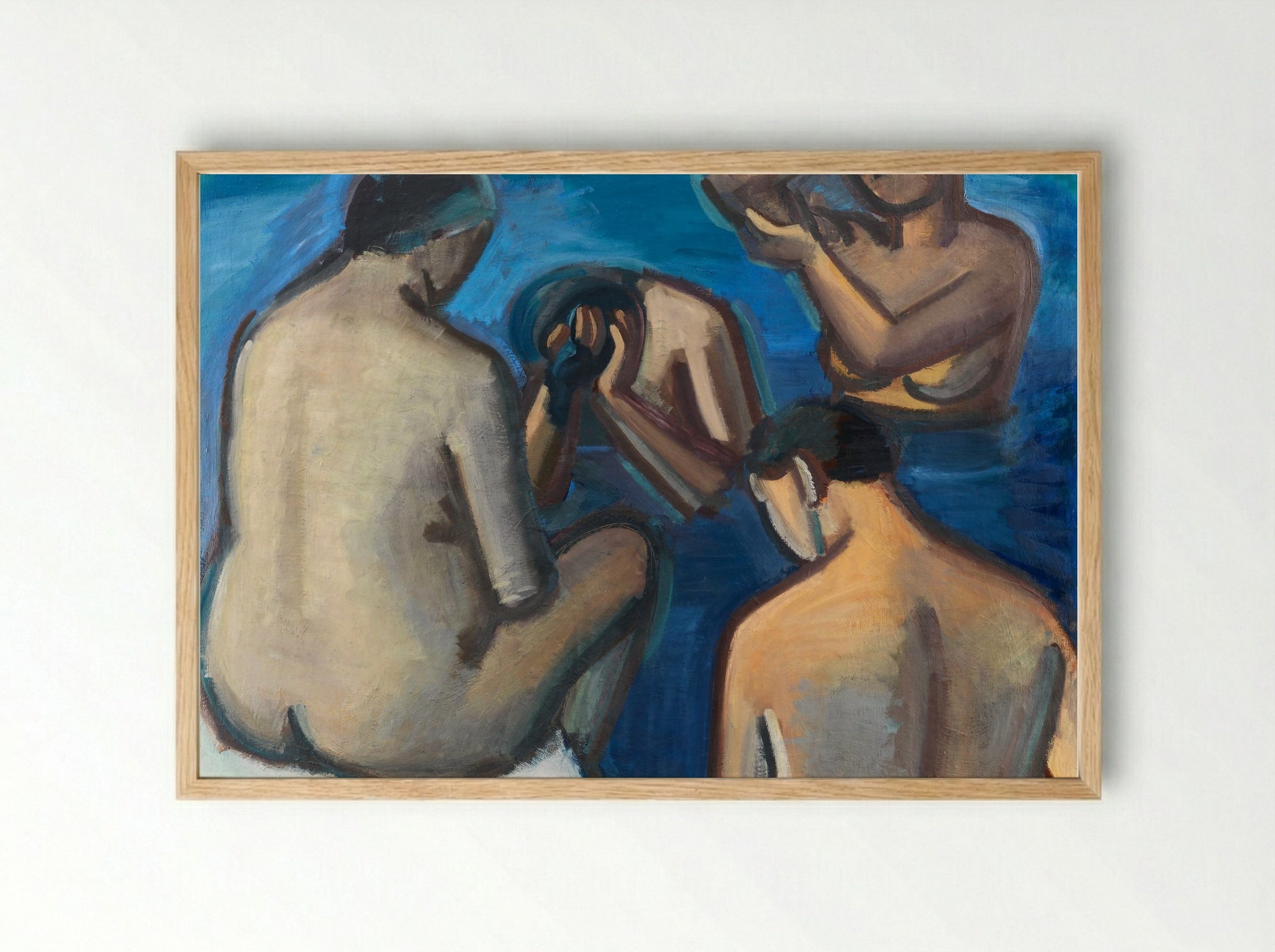 After the Bath - Vilhelm Lundstrøm - Framed Print Wood