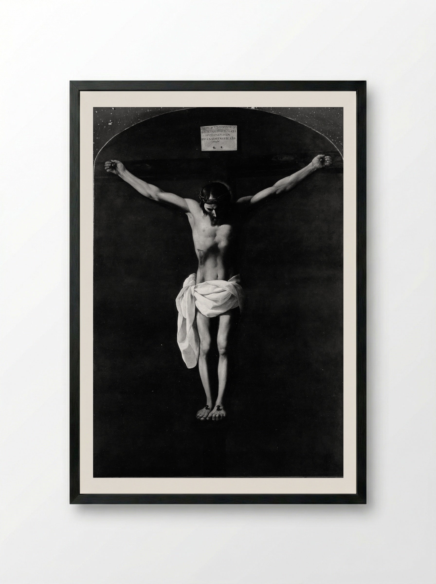 The Crucifixion - Francisco de Zurbarán - Framed Print Black