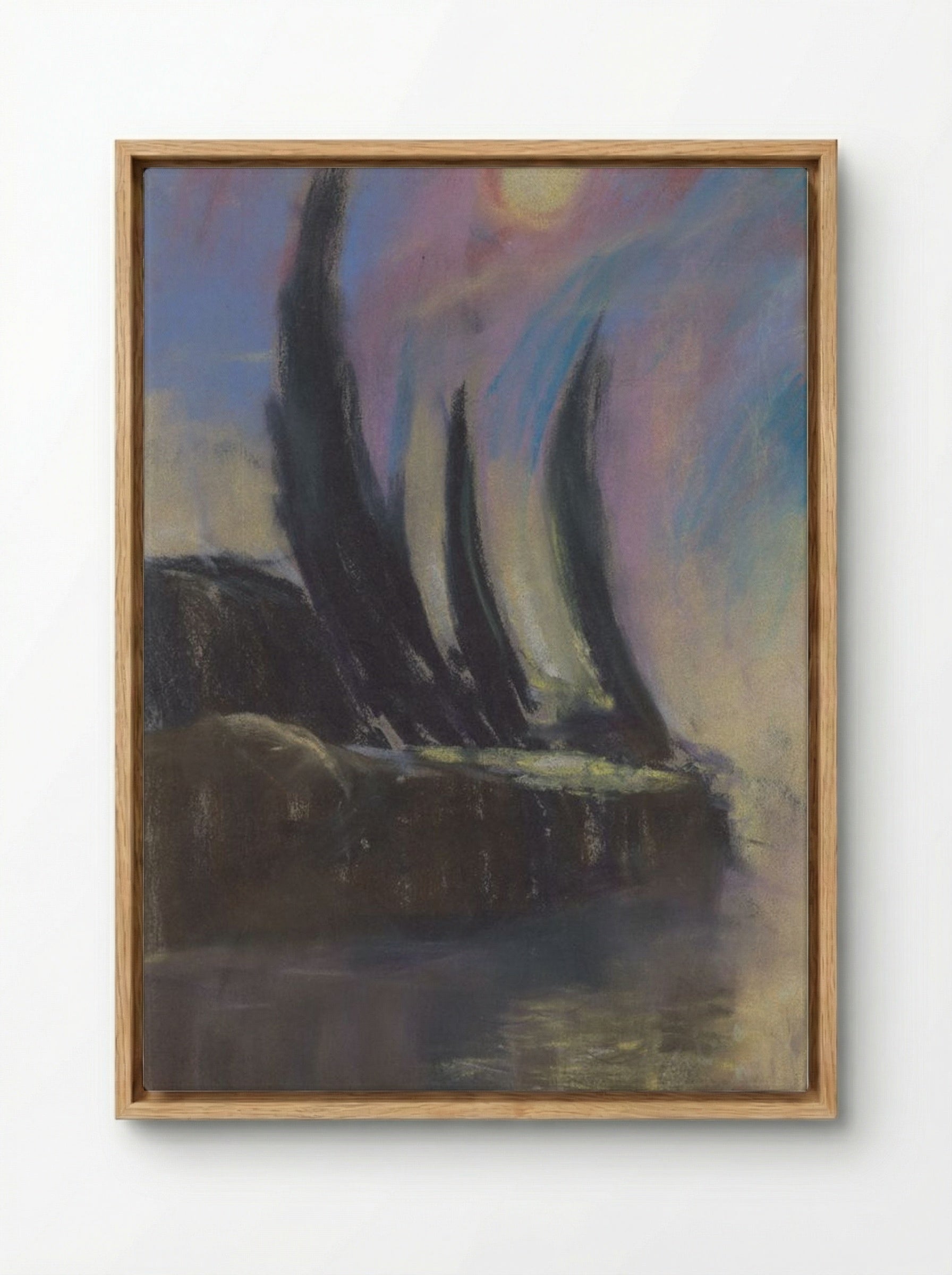 Night Mood - Zolo Palugyay - Framed Canvas Wood