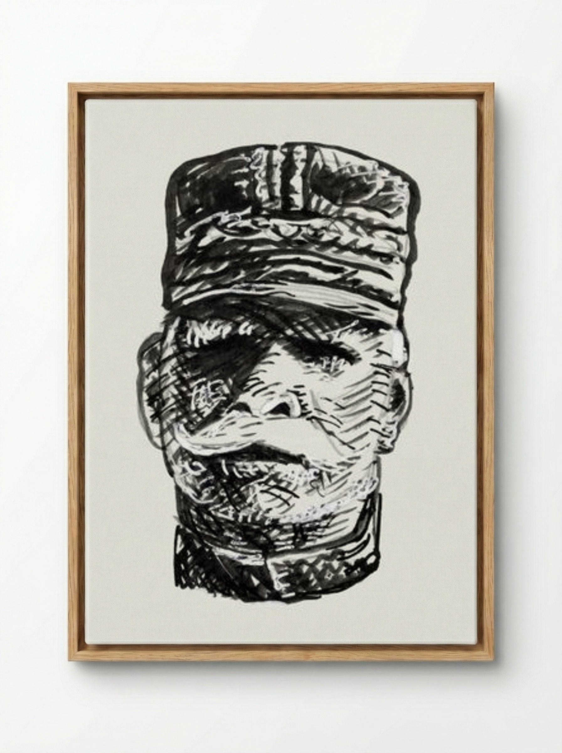 Portrait of General Joseph Jacques Césaire Joffre - Leo Gestel - Framed Canvas Wood