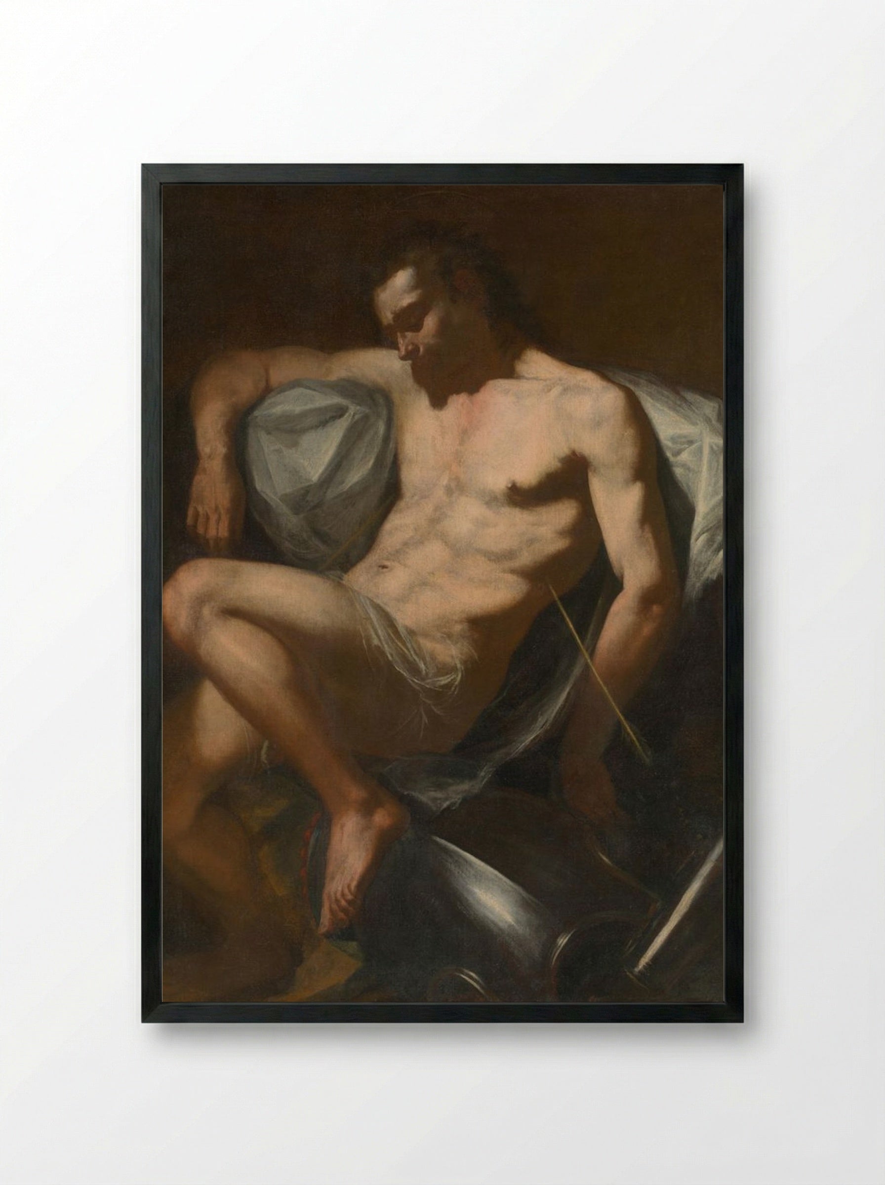 Saint Sebastian - Jusepe de Ribera - Framed Print Black
