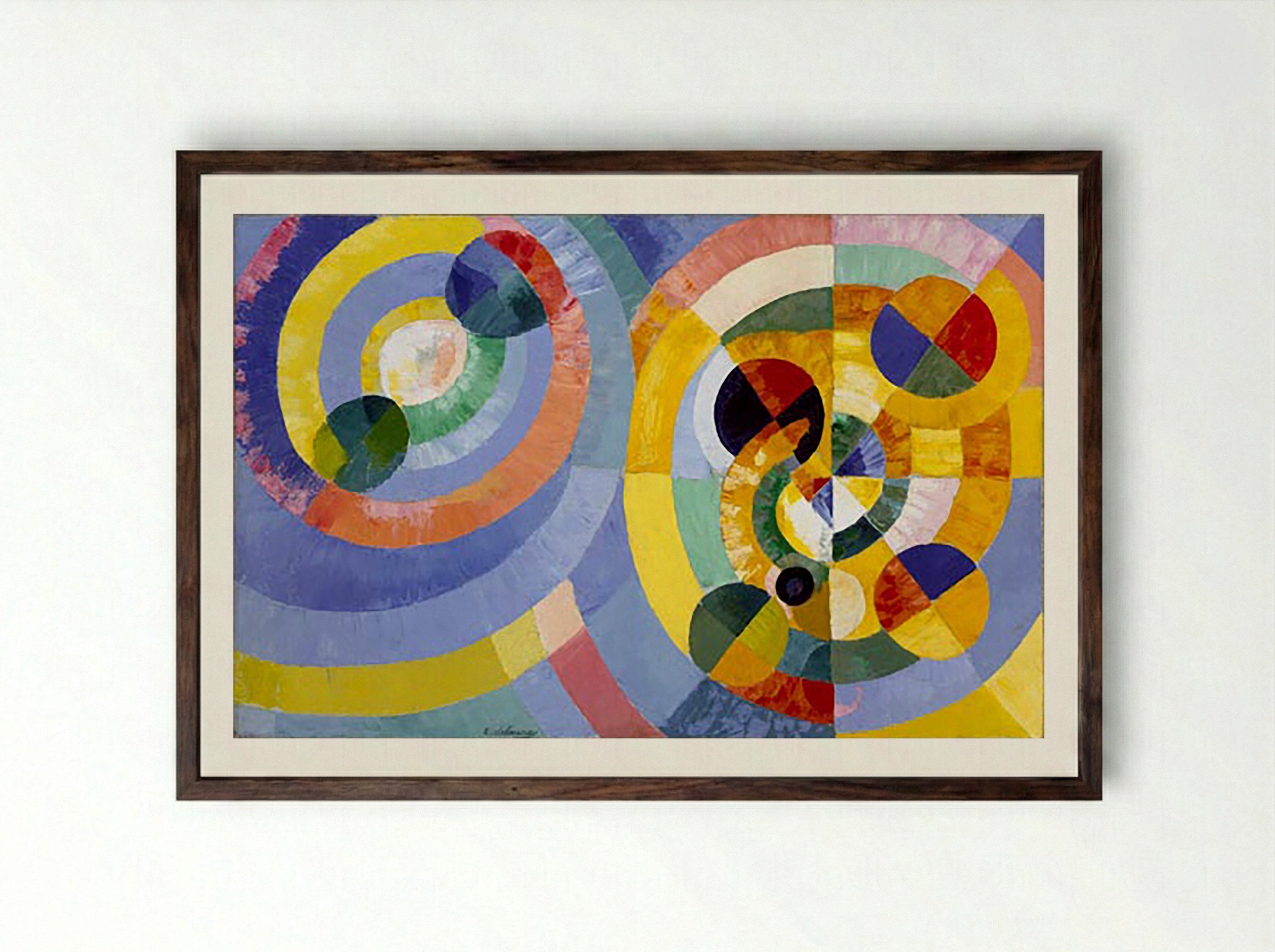 Circular Forms - Robert Delaunay - Framed Print Dark Wood