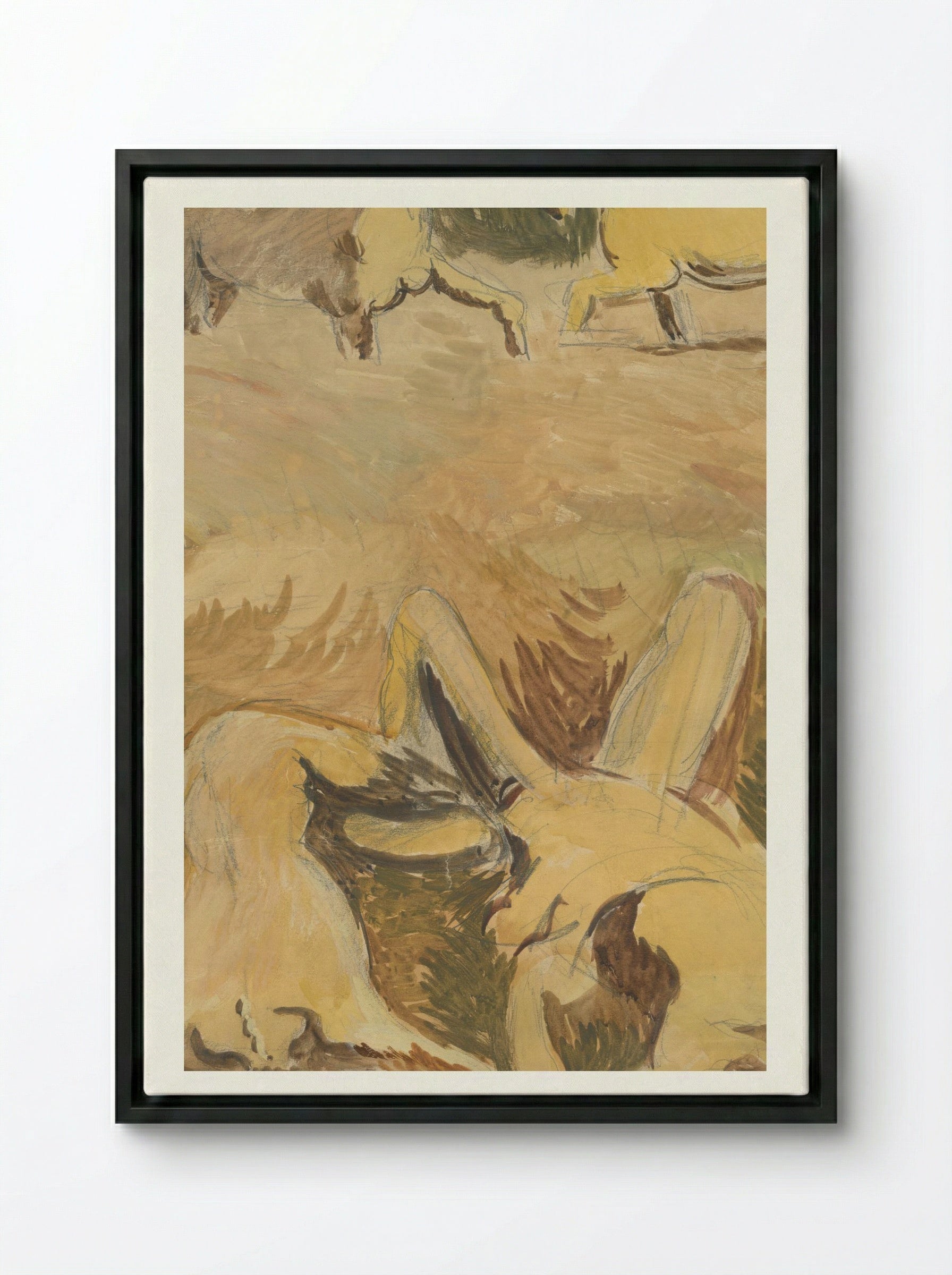 Flood - Cyprián Majerník - Framed Canvas Black