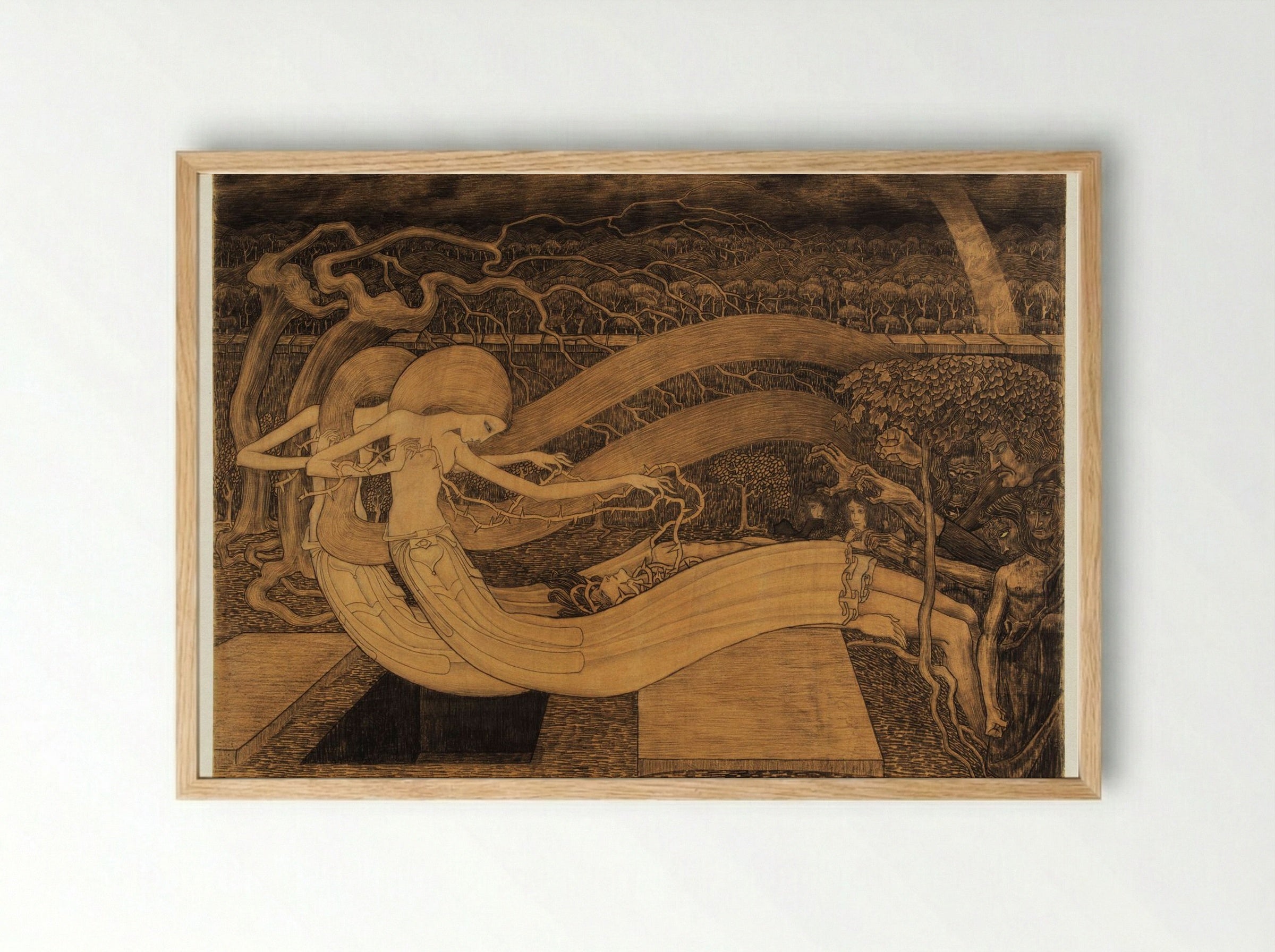 O Grave, Where is Thy Victory? - Jan Toorop - Framed Print Wood