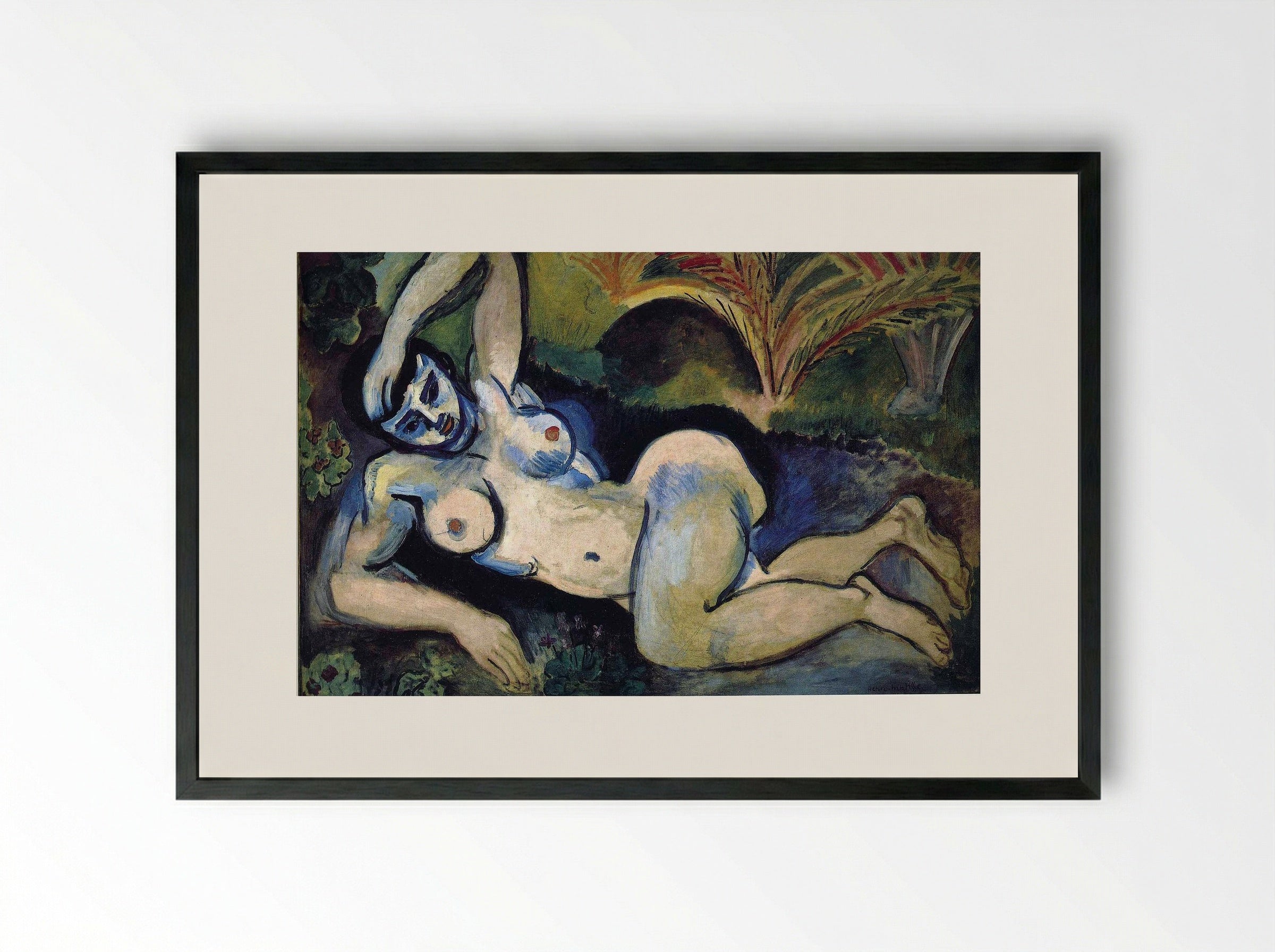 The Blue Nude (Souvenir of Biskra) - Henri Matisse - Framed Print Black