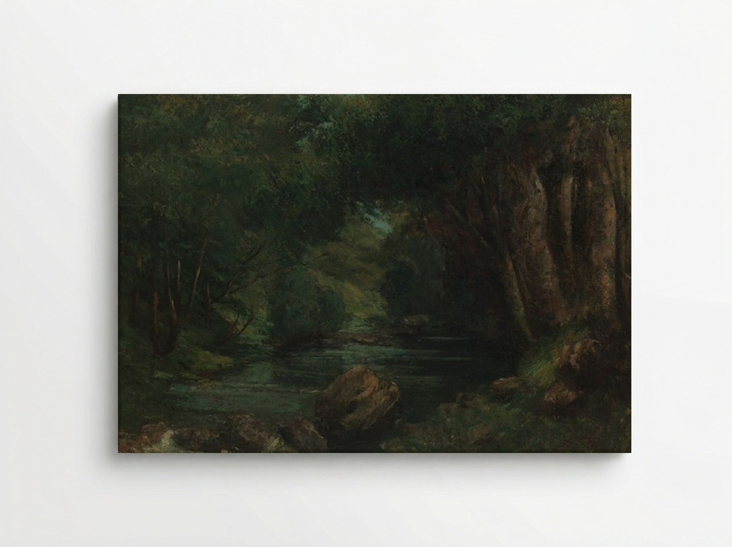 A Brook in the Forest - Gustave Courbet - Canvas