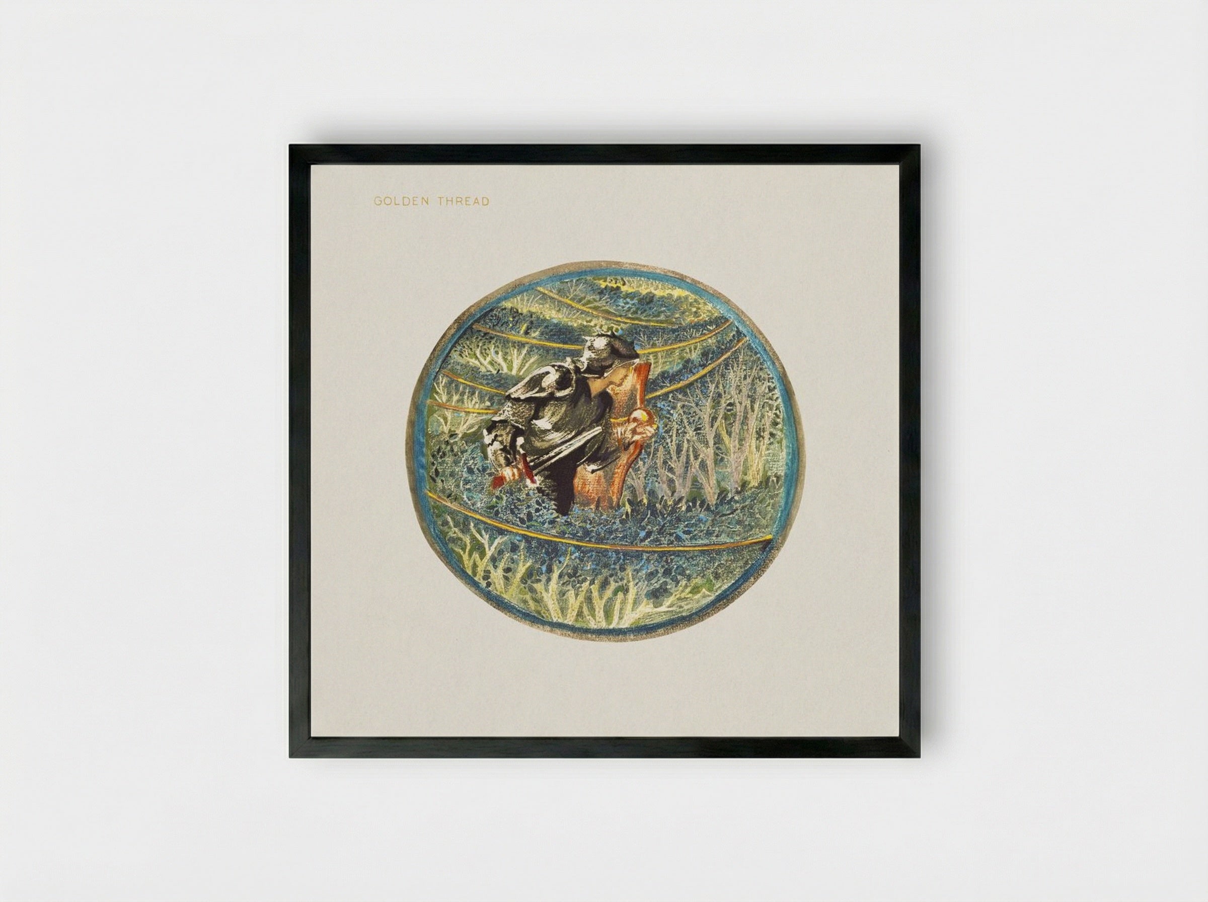 Golden Thread from The Flower Book - Edward Burne-Jones - Framed Print Black