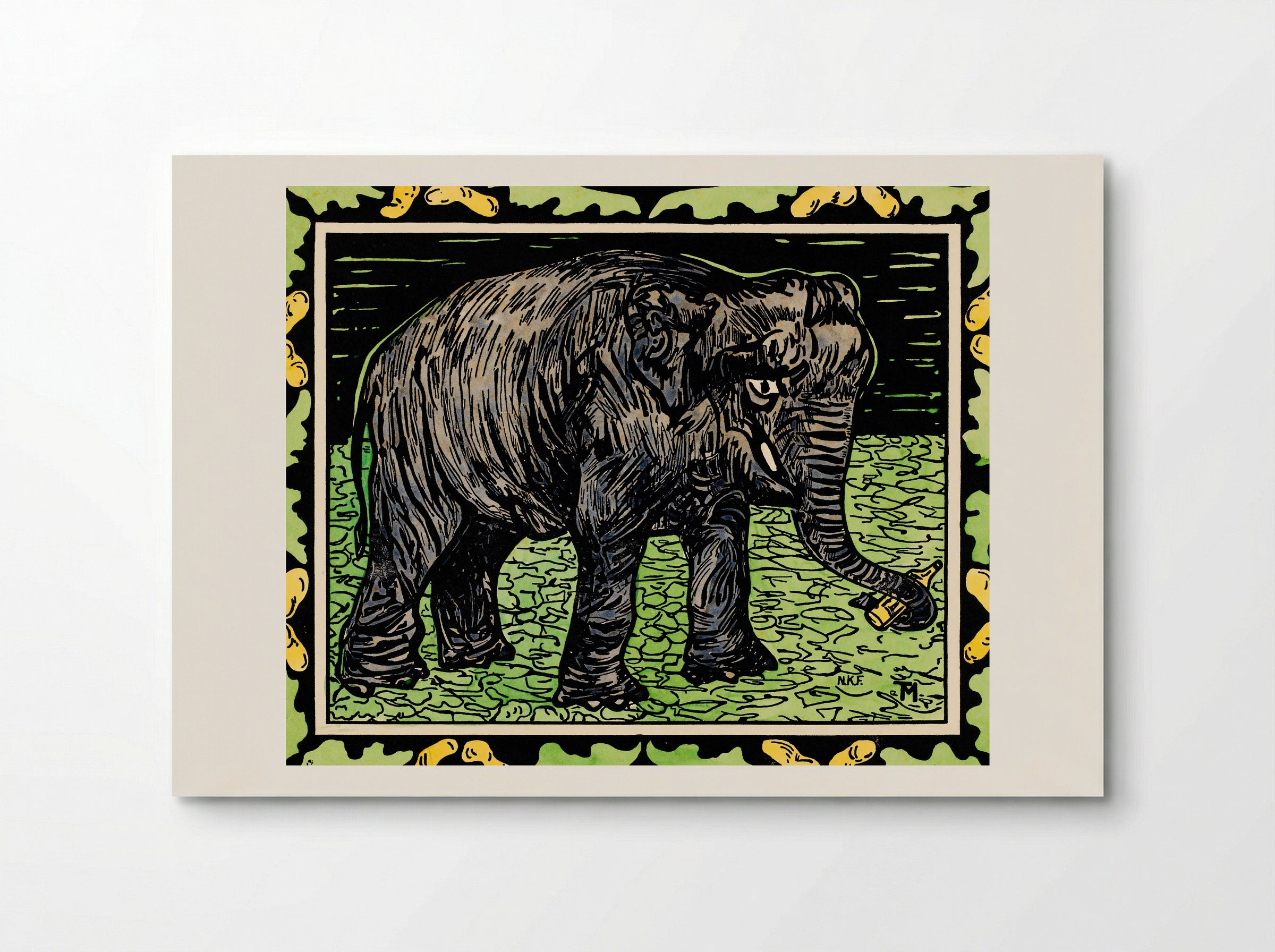 Olifant met fles (Elephant with Bottle) - Theo van Hoytema - Poster
