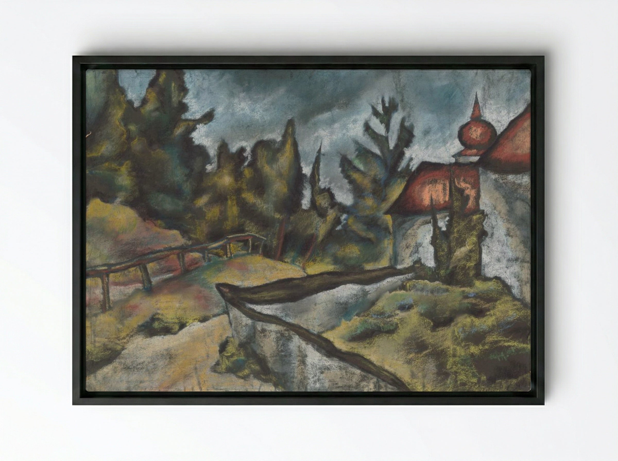 Kosice Calvary - Konstantin Bauer - Framed Canvas Black