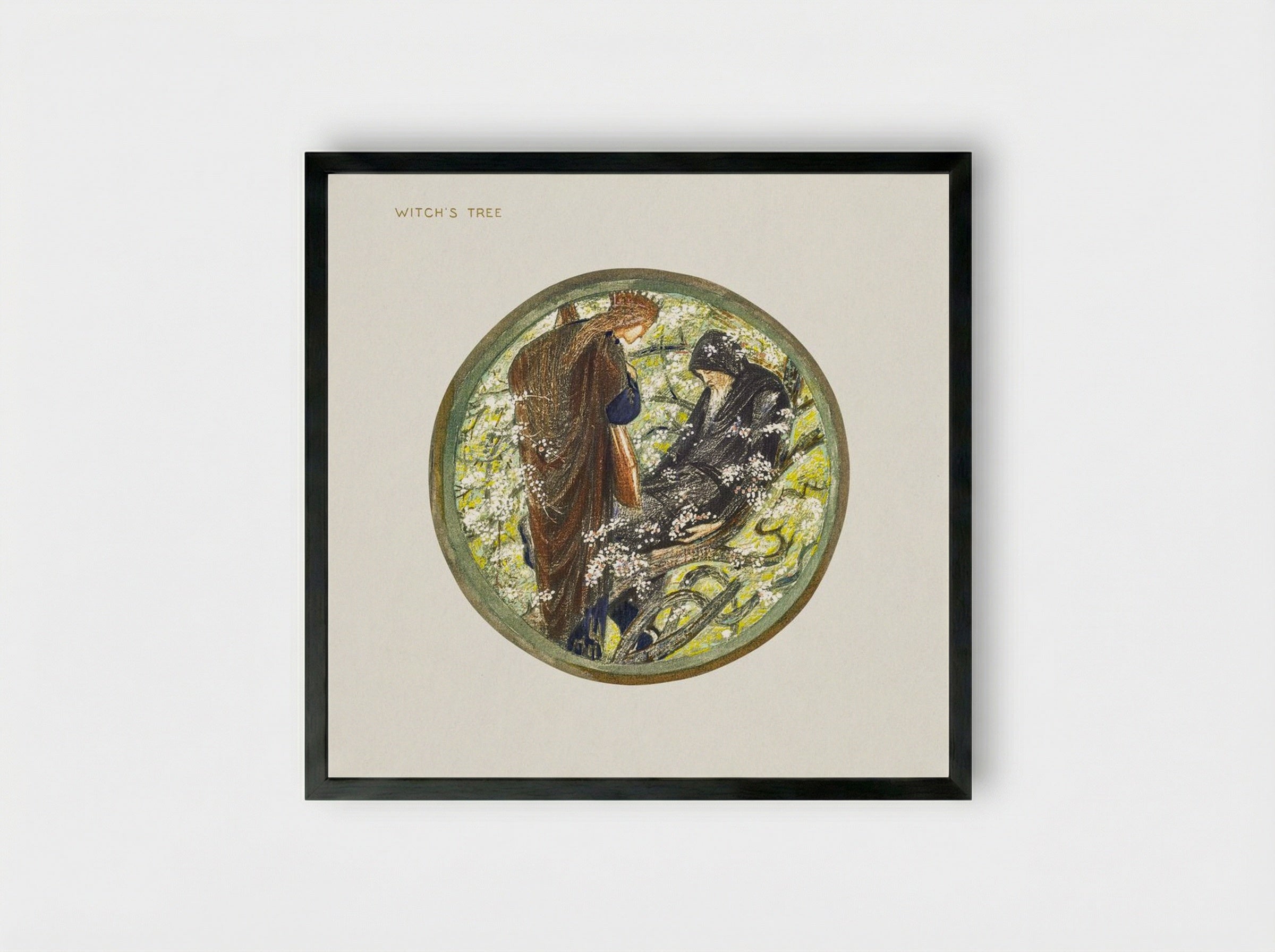 Witch's Tree - Edward Burne-Jones - Framed Print Black