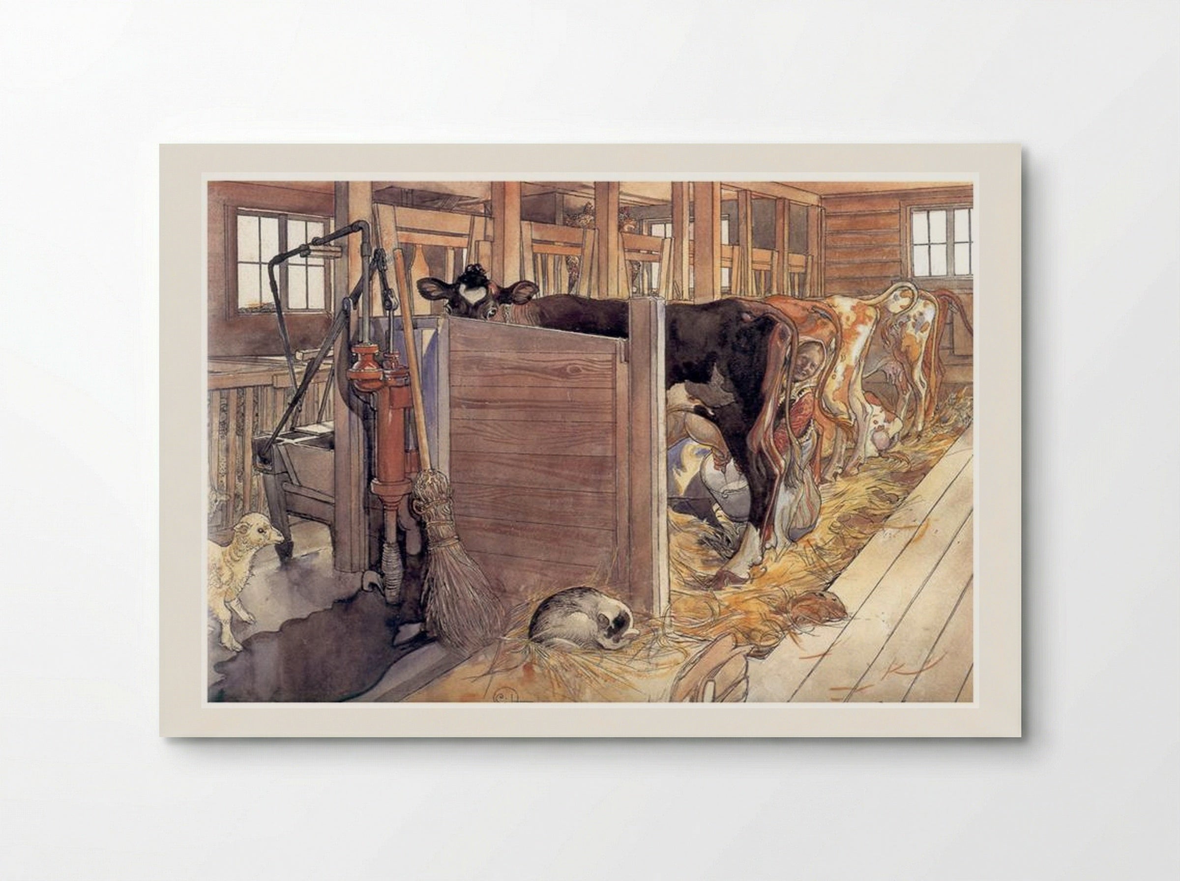 The Stable - Carl Larsson - Poster