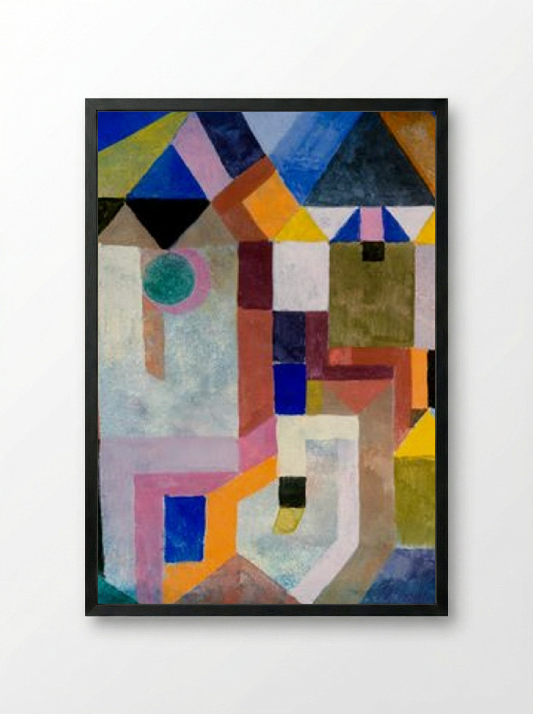 Colorful Architecture - Paul Klee - Framed Print Black