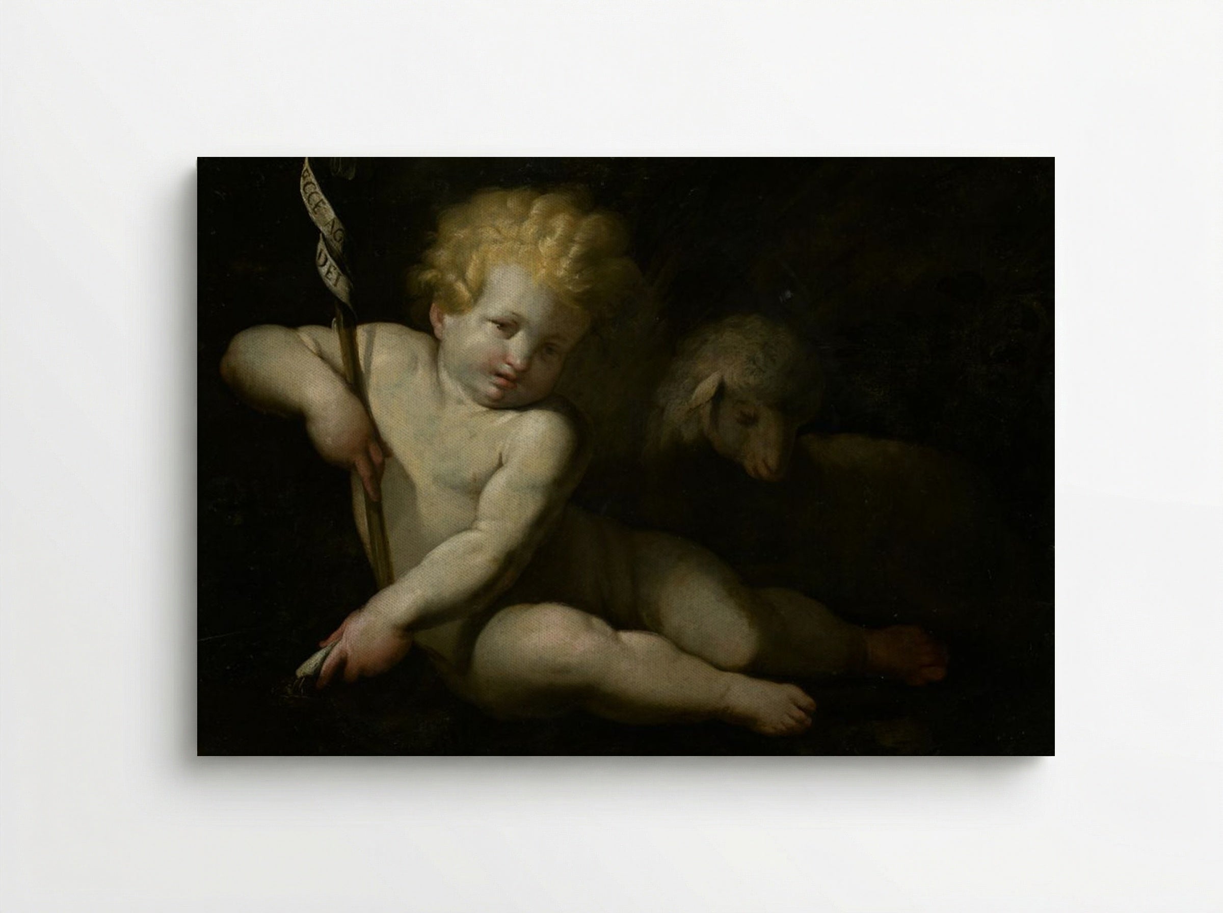 Ecce Agnus Dei (Infant Saint John the Baptist with Lamb) - Bartolomé Esteban Murillo - Canvas