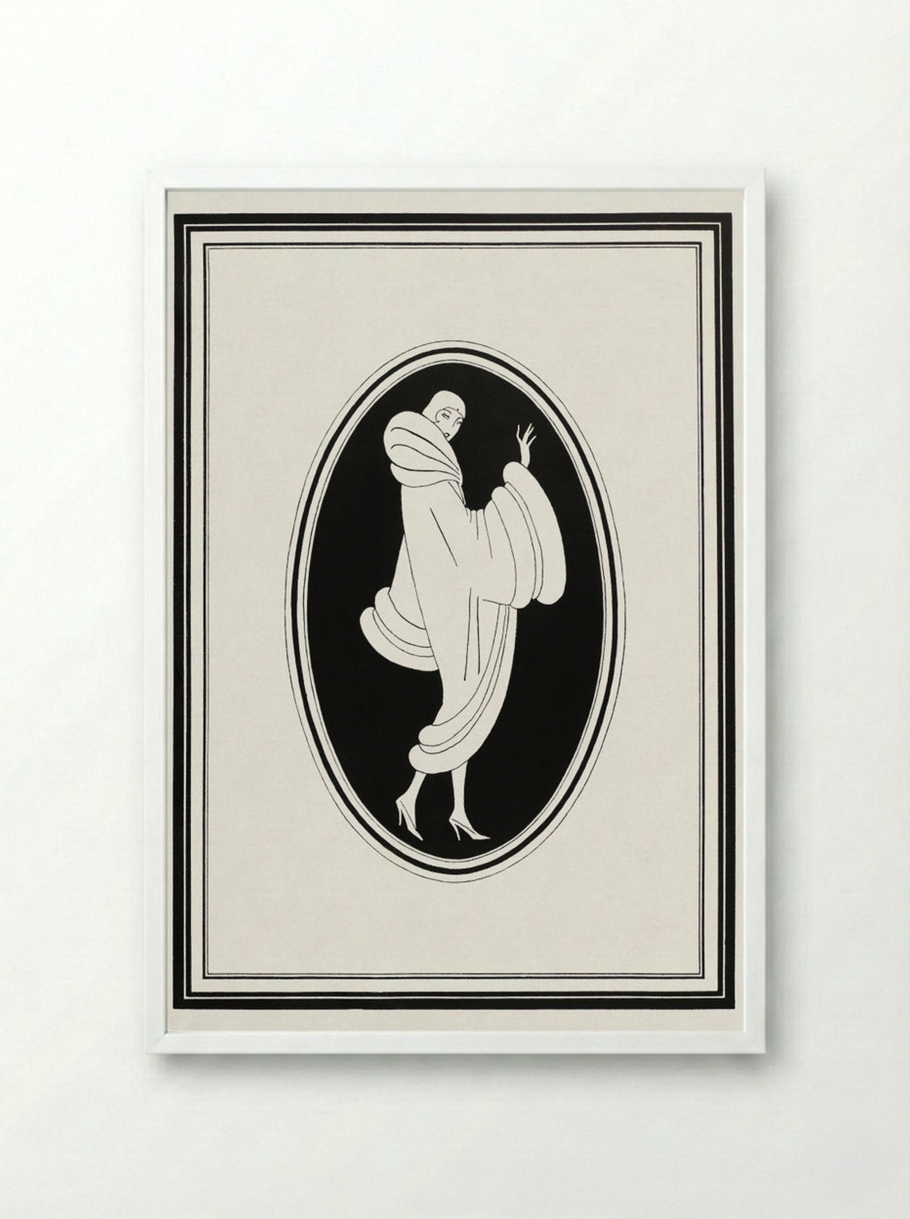 Advertisement for Brandt's Fur Coat - Fine Art Print - Framed Print White