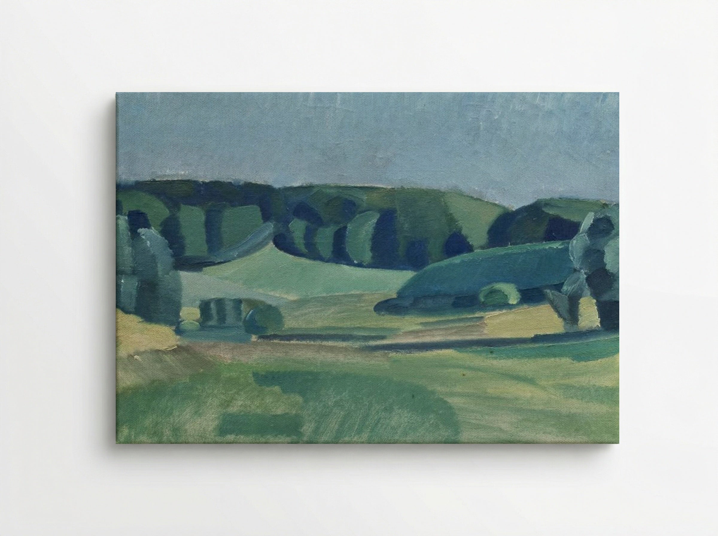 Landscape with Green Fields - Harald Giersing - Canvas