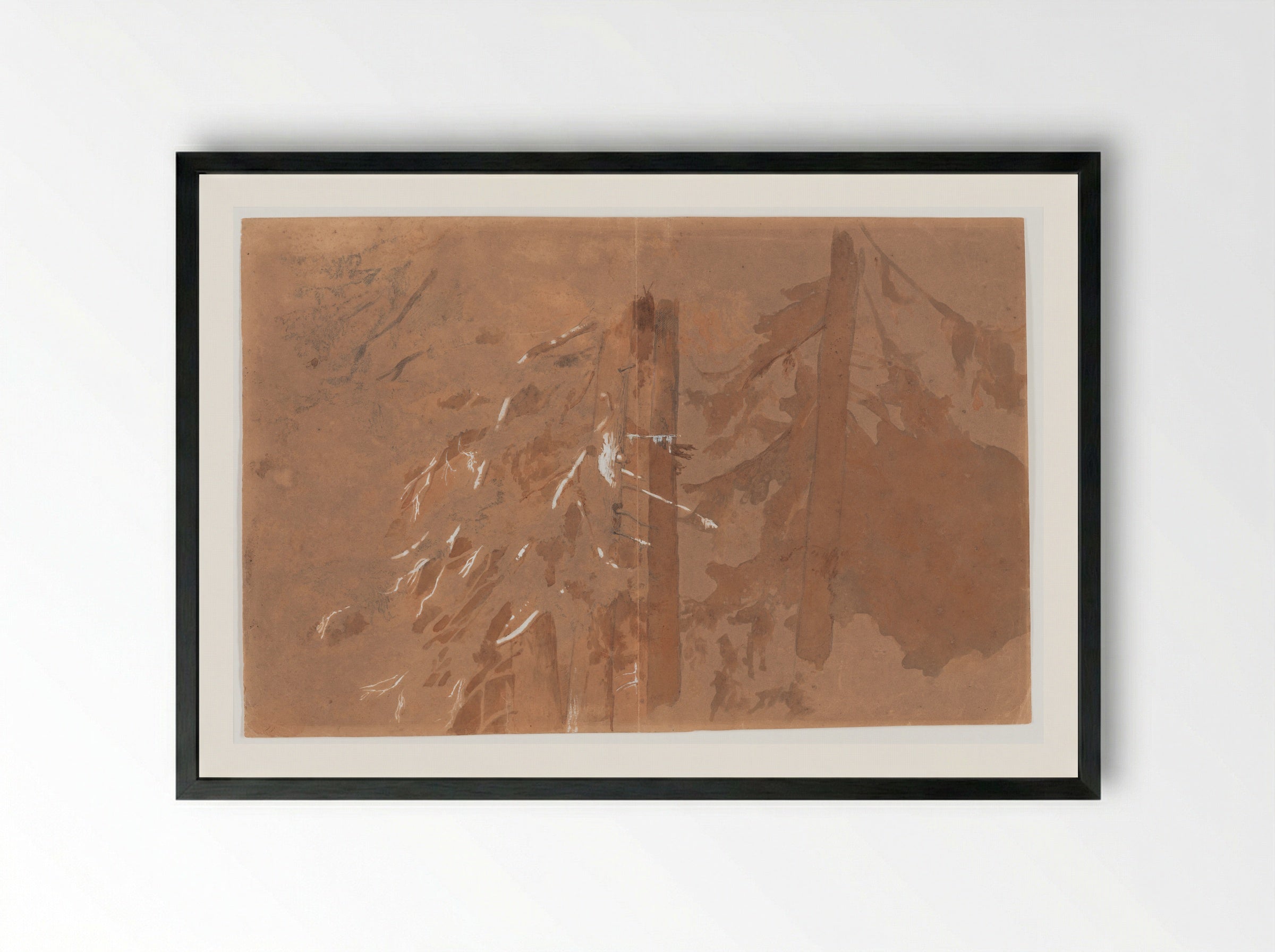 Fir Trees - Arnold Böcklin - Framed Print Black
