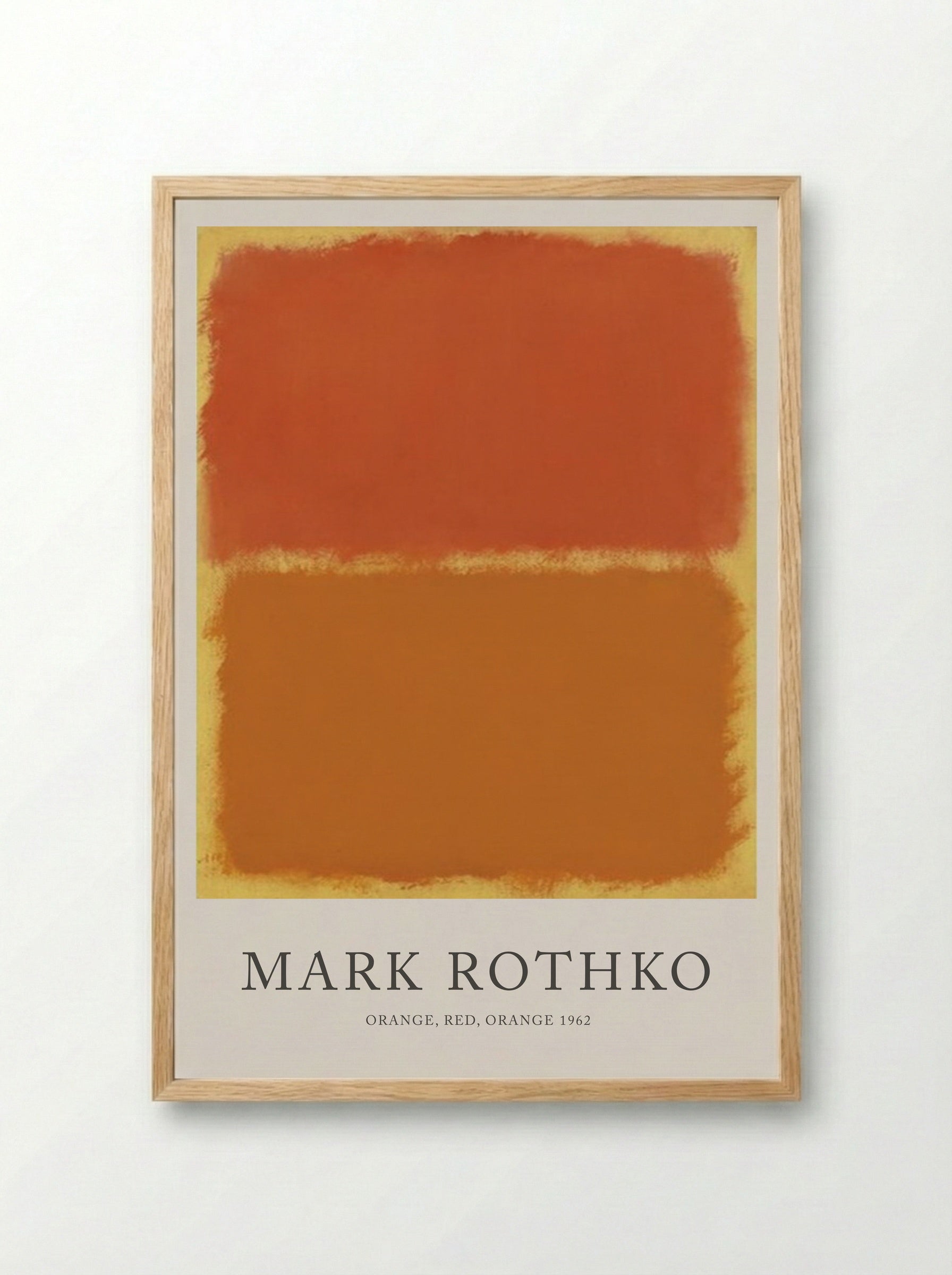 Orange, Red, Orange - Mark Rothko - Framed Print Wood