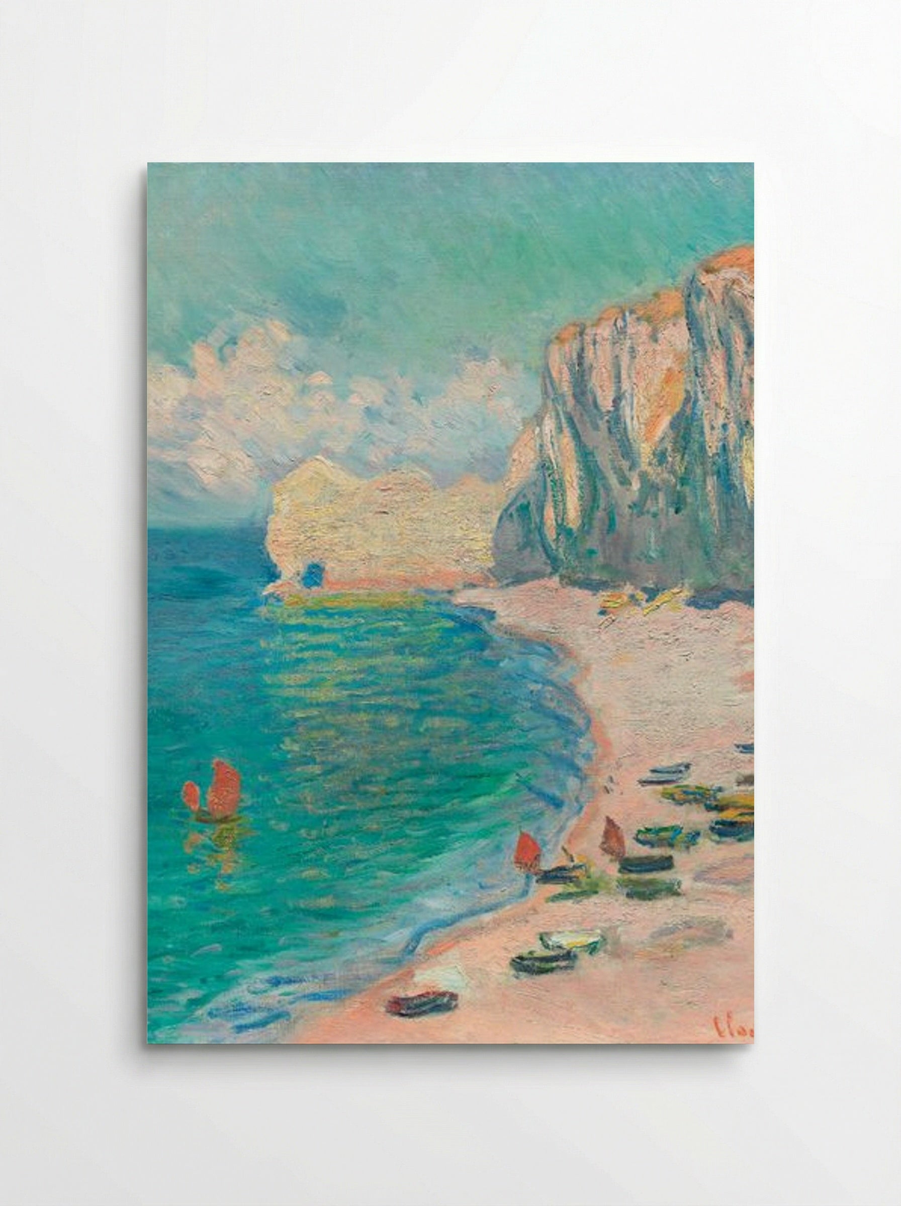 The Beach and the Falaise d'Amont - Claude Monet - Poster