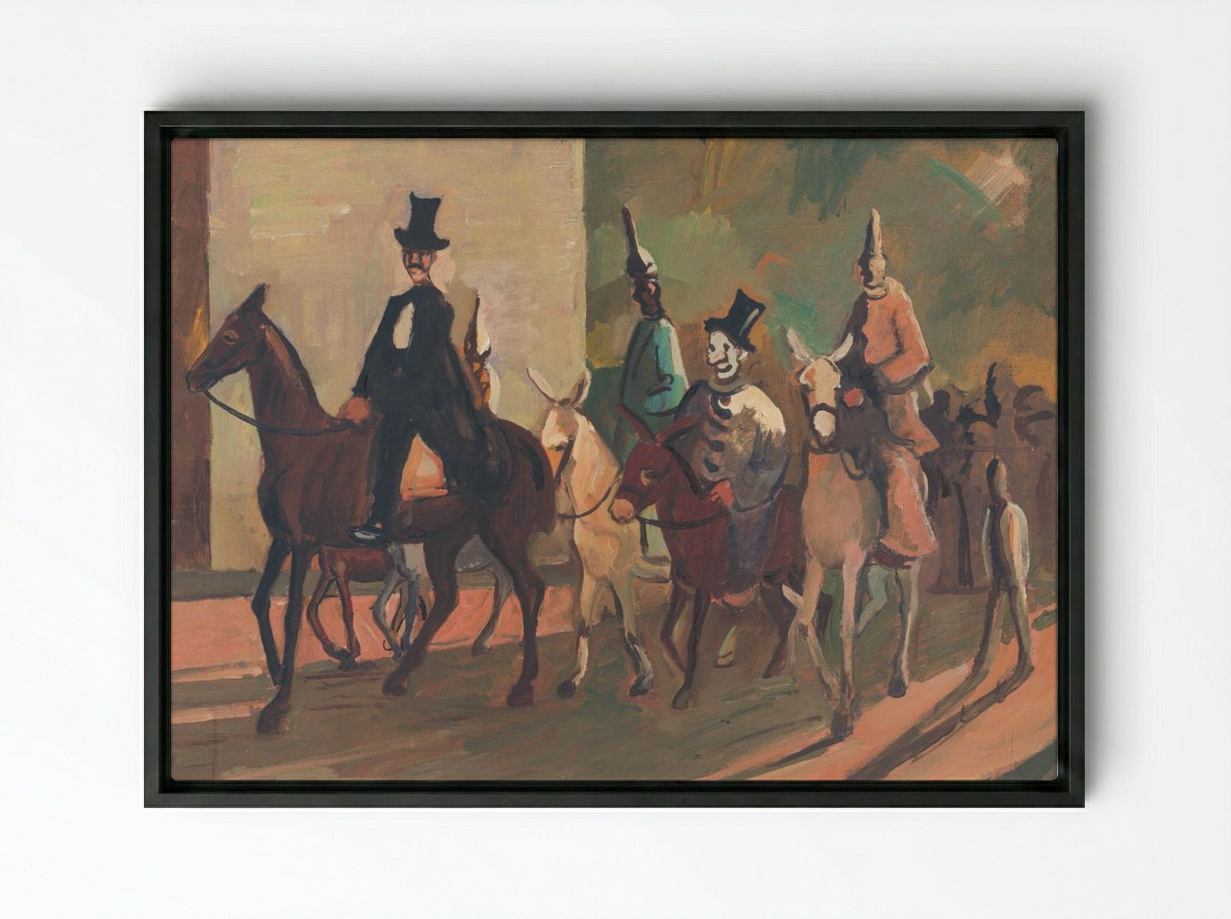 Entering the Ring - Cyprián Majerník - Framed Canvas Black