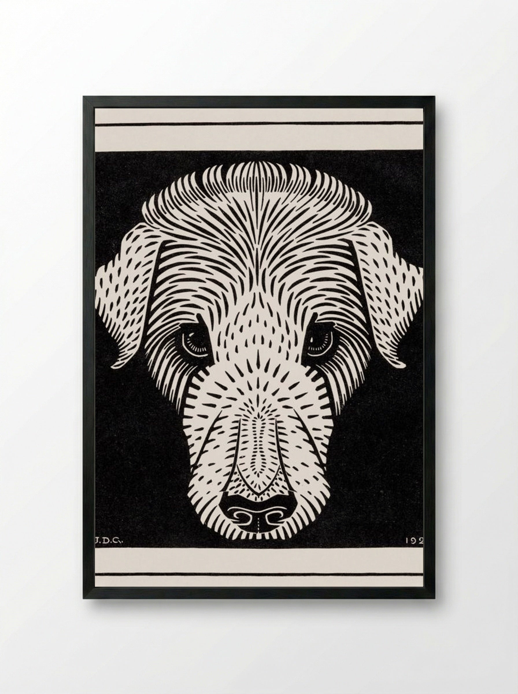 Dog's Head - Julie de Graag - Framed Print Black