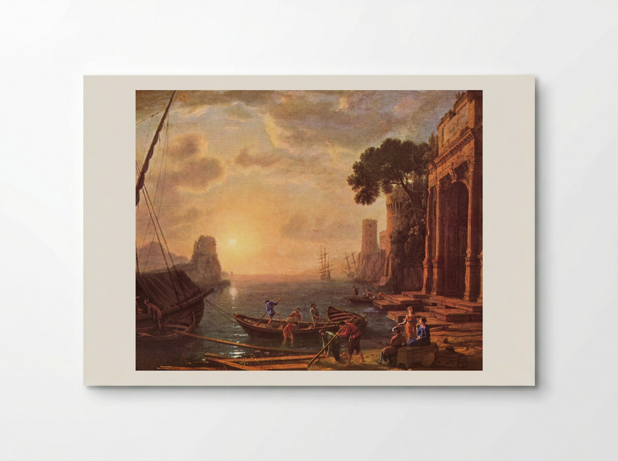 Seaport at Sunset - Claude Lorrain - Poster