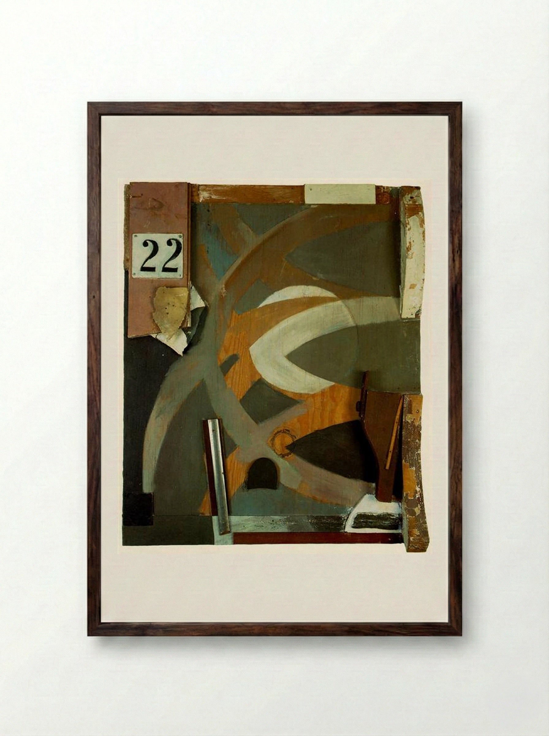 The Spring Door - Kurt Schwitters - Framed Print Dark Wood
