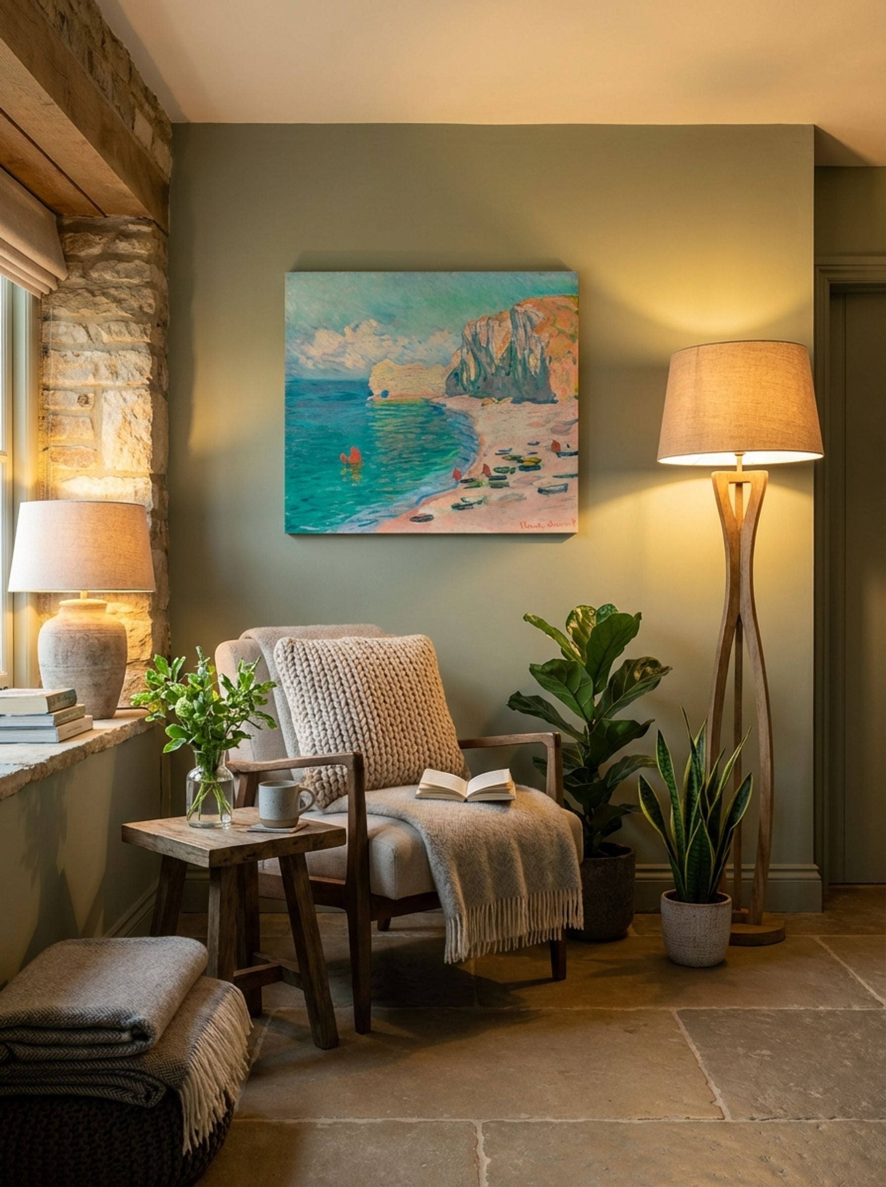 The Beach and the Falaise d'Amont - Claude Monet - Lifestyle