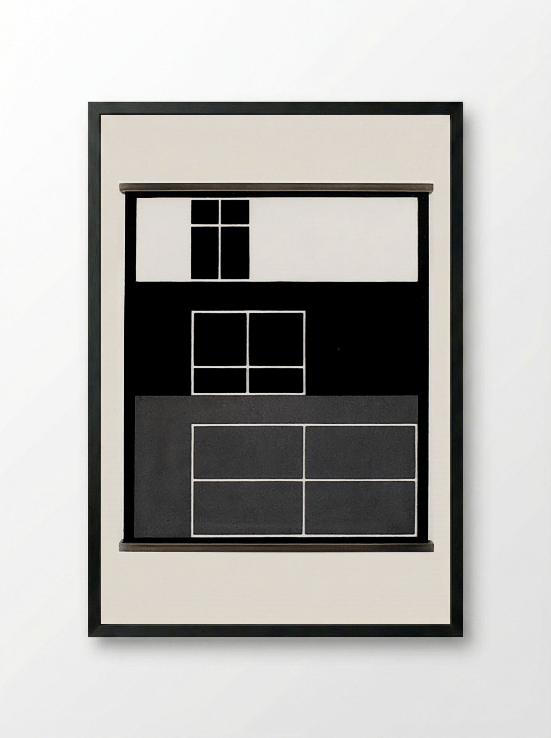 Interior B (Architectural Abstraction) - Fine Art Print - Framed Print Black