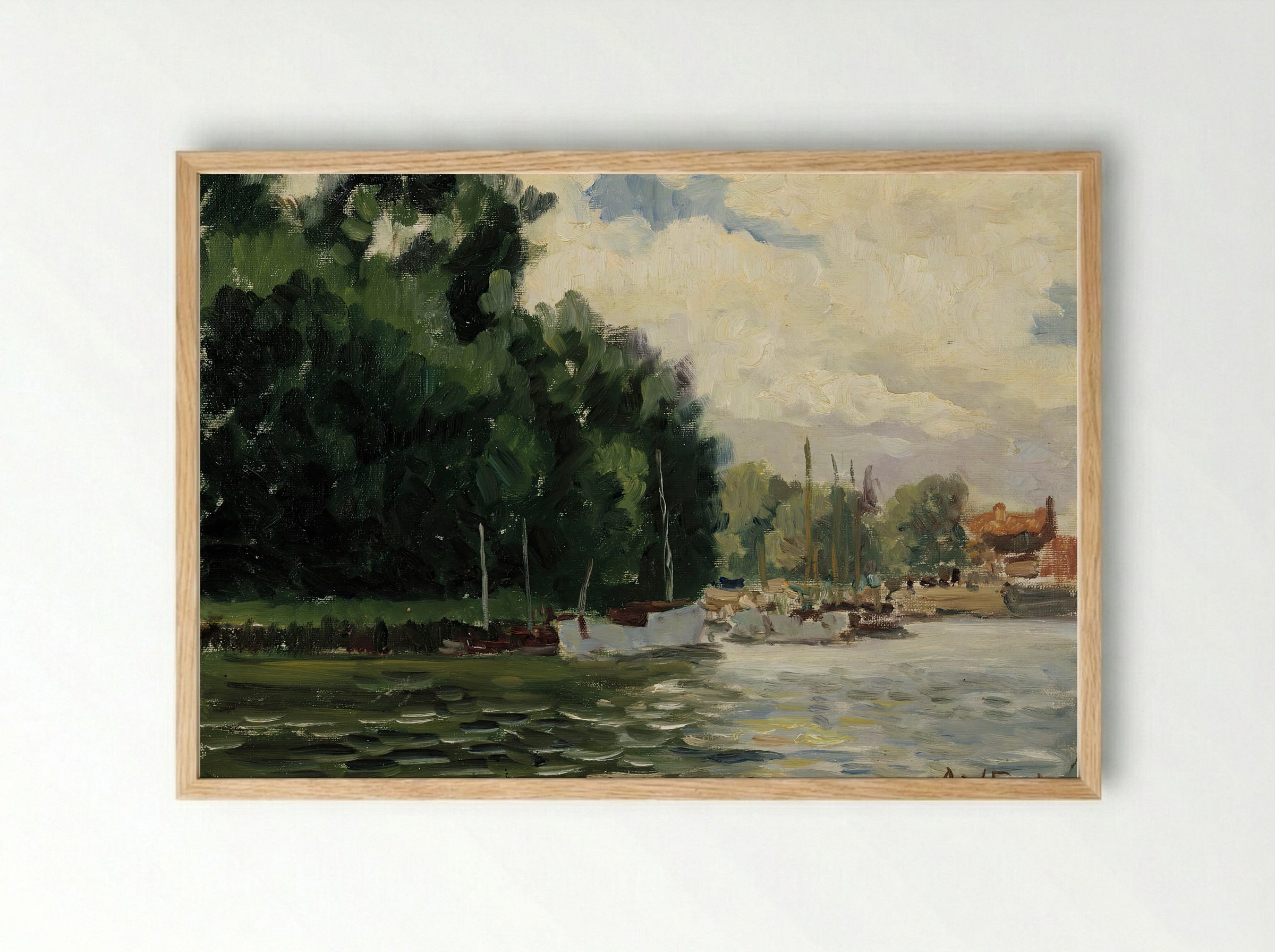 Richmond, Thames - Alfred William Finch - Framed Print Wood