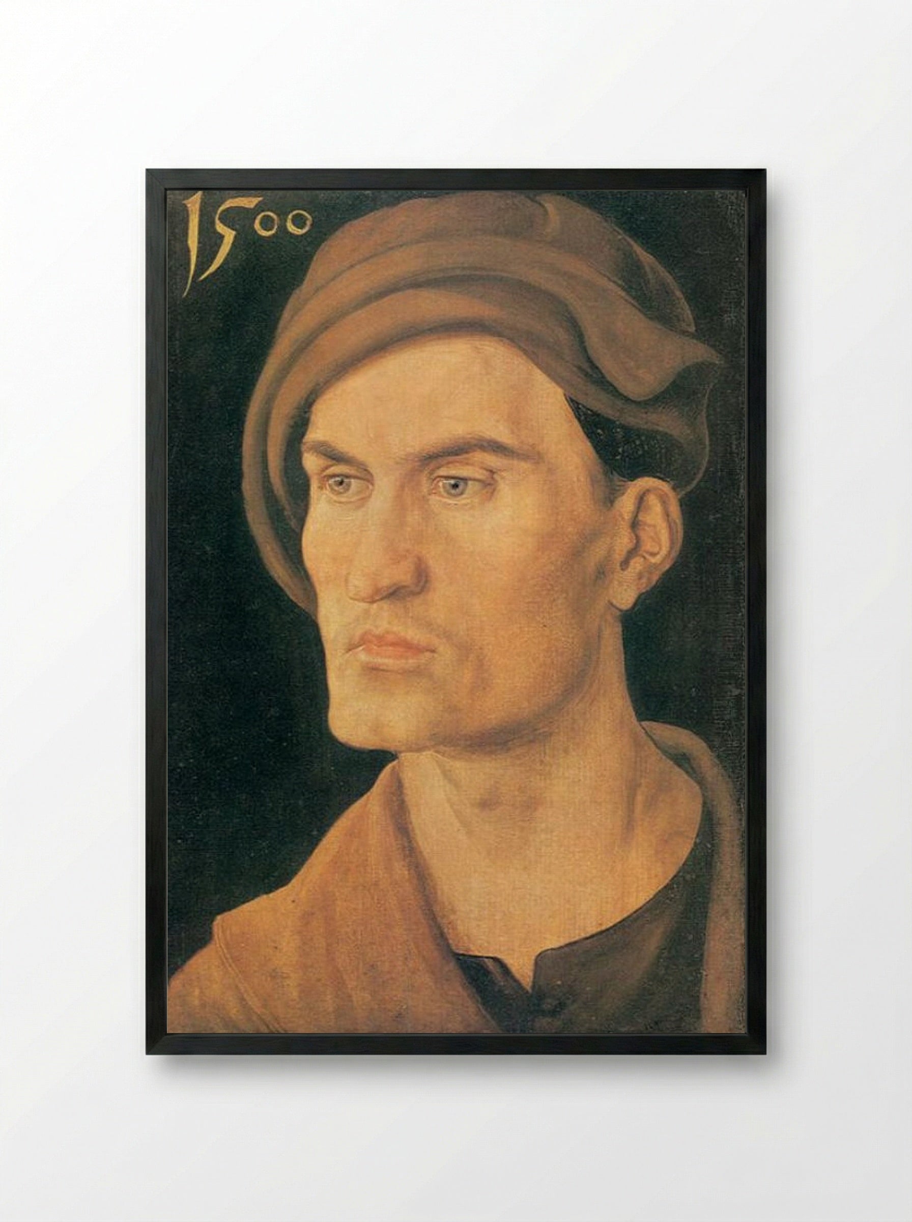 Portrait of a Young Man - Fine Art Print - Framed Print Black