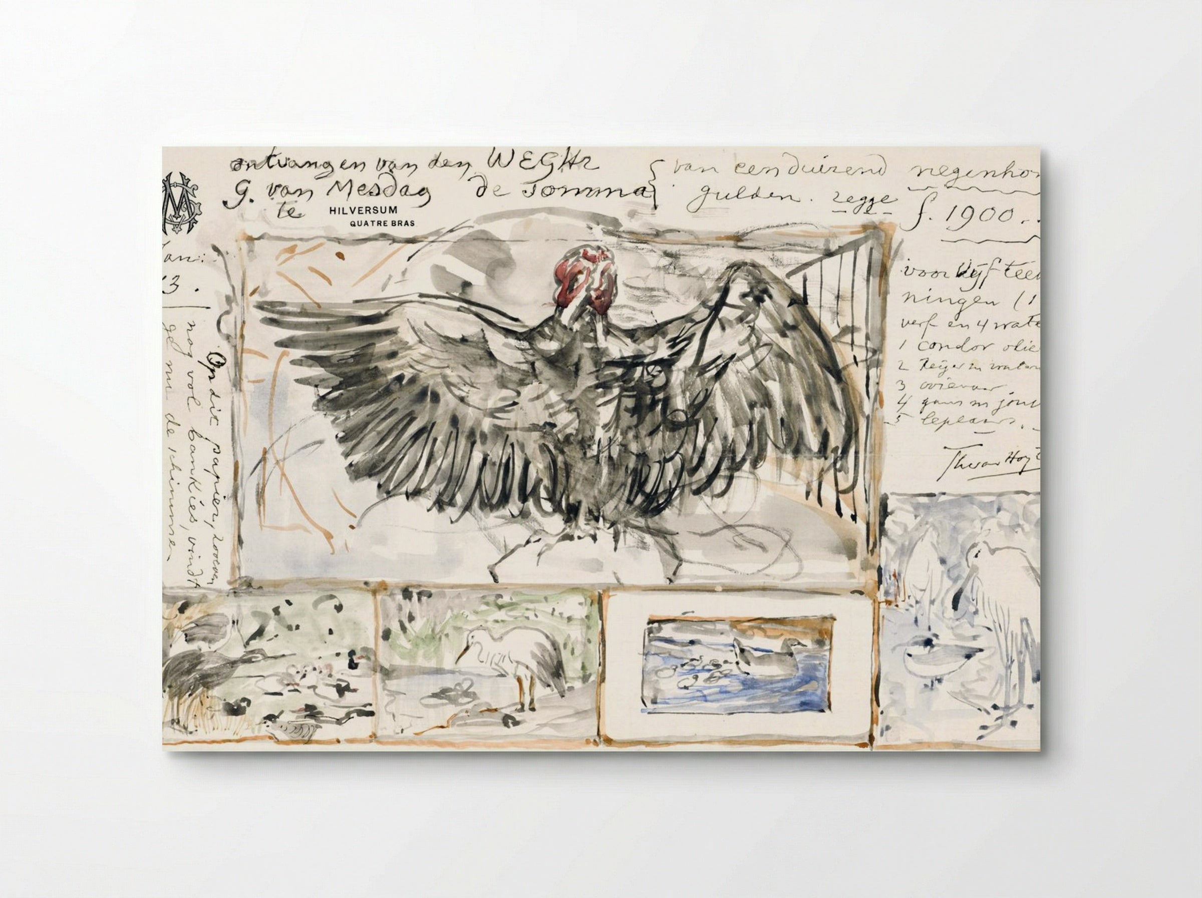 Vijf Schetsen Naar Werken Van Vogels - Theo van Hoytema - Poster