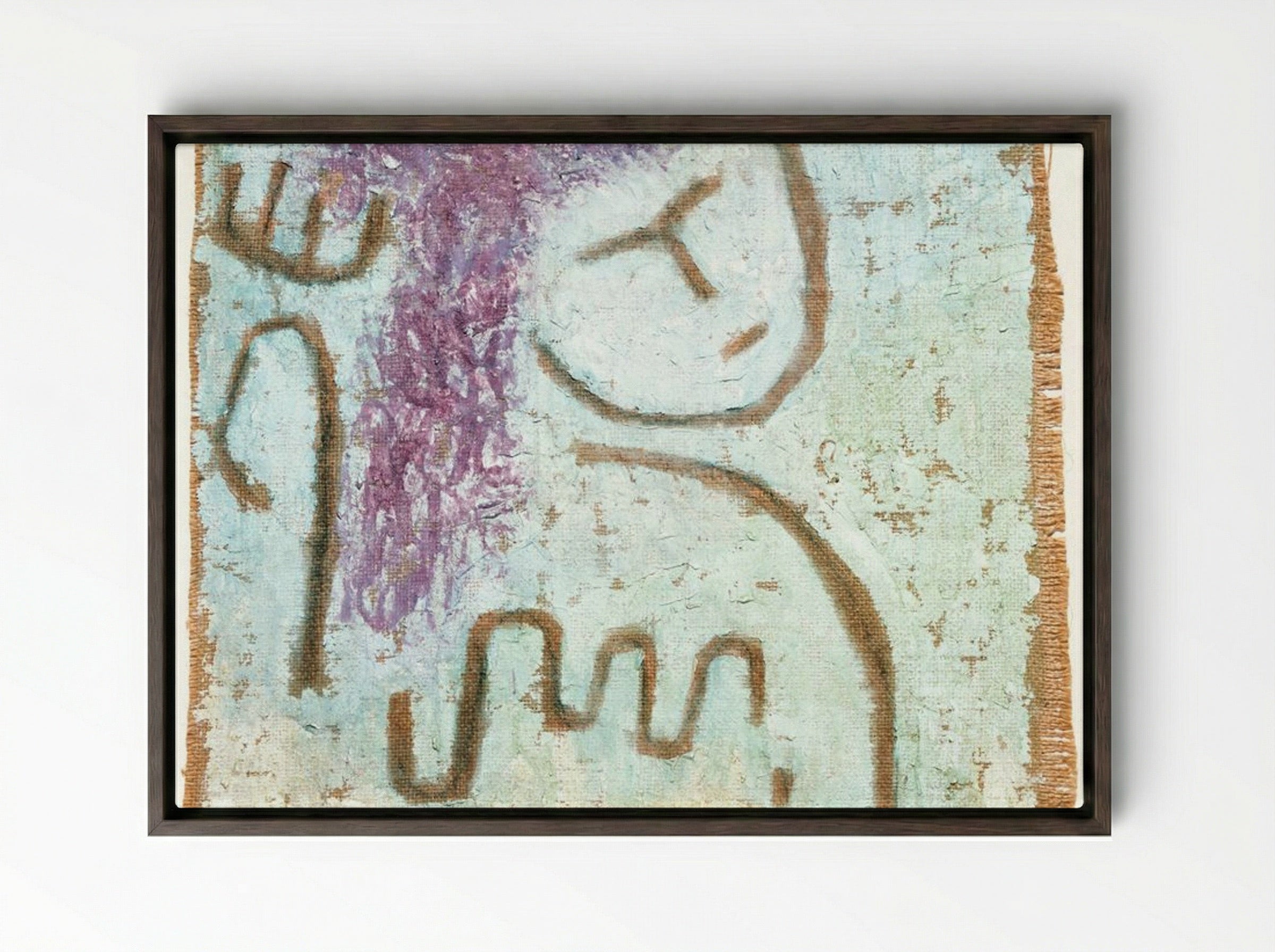 Little Hope - Paul Klee - Framed Canvas Dark Wood