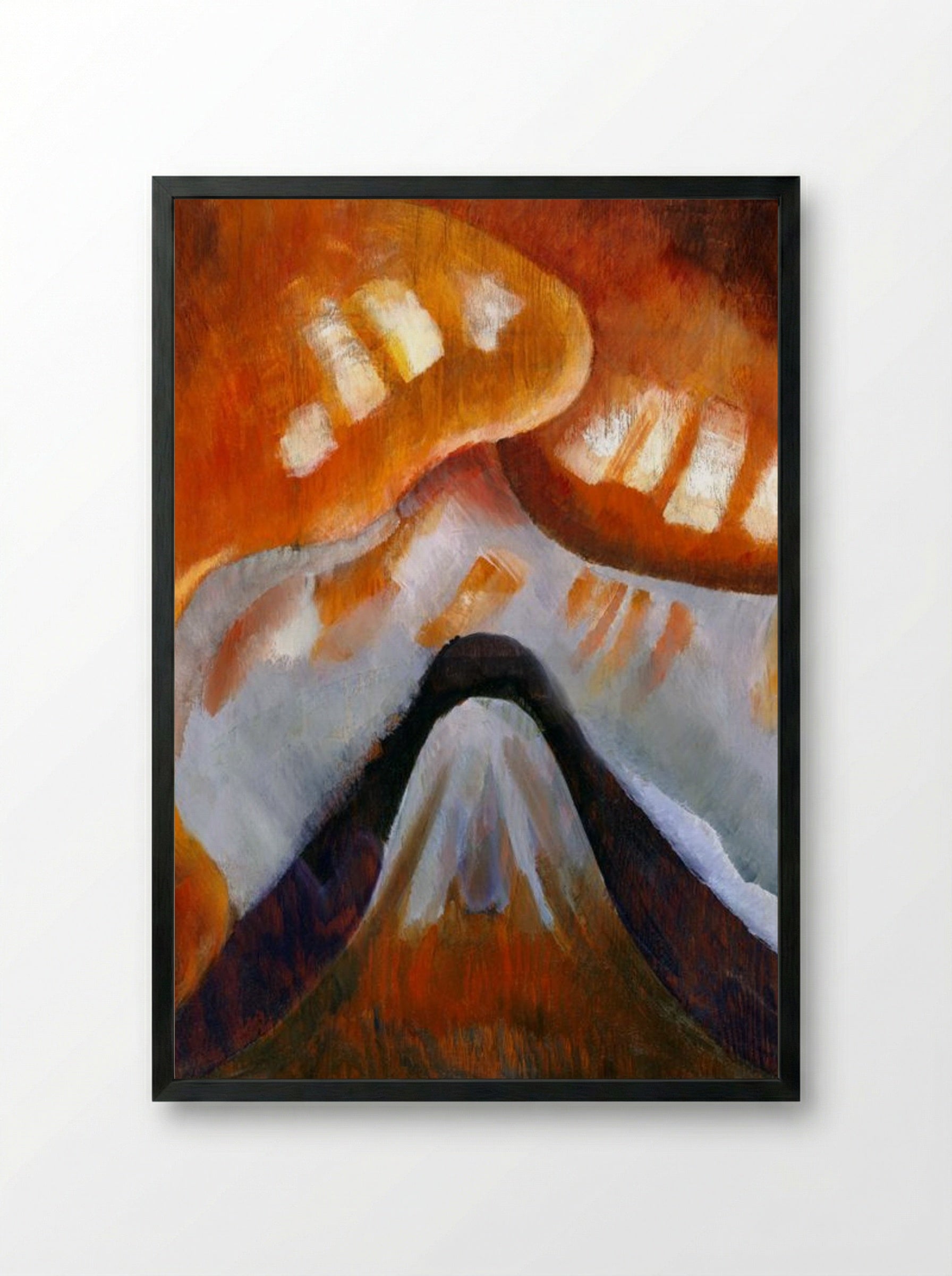 Mountain and Sky - Arthur Dove - Framed Print Black