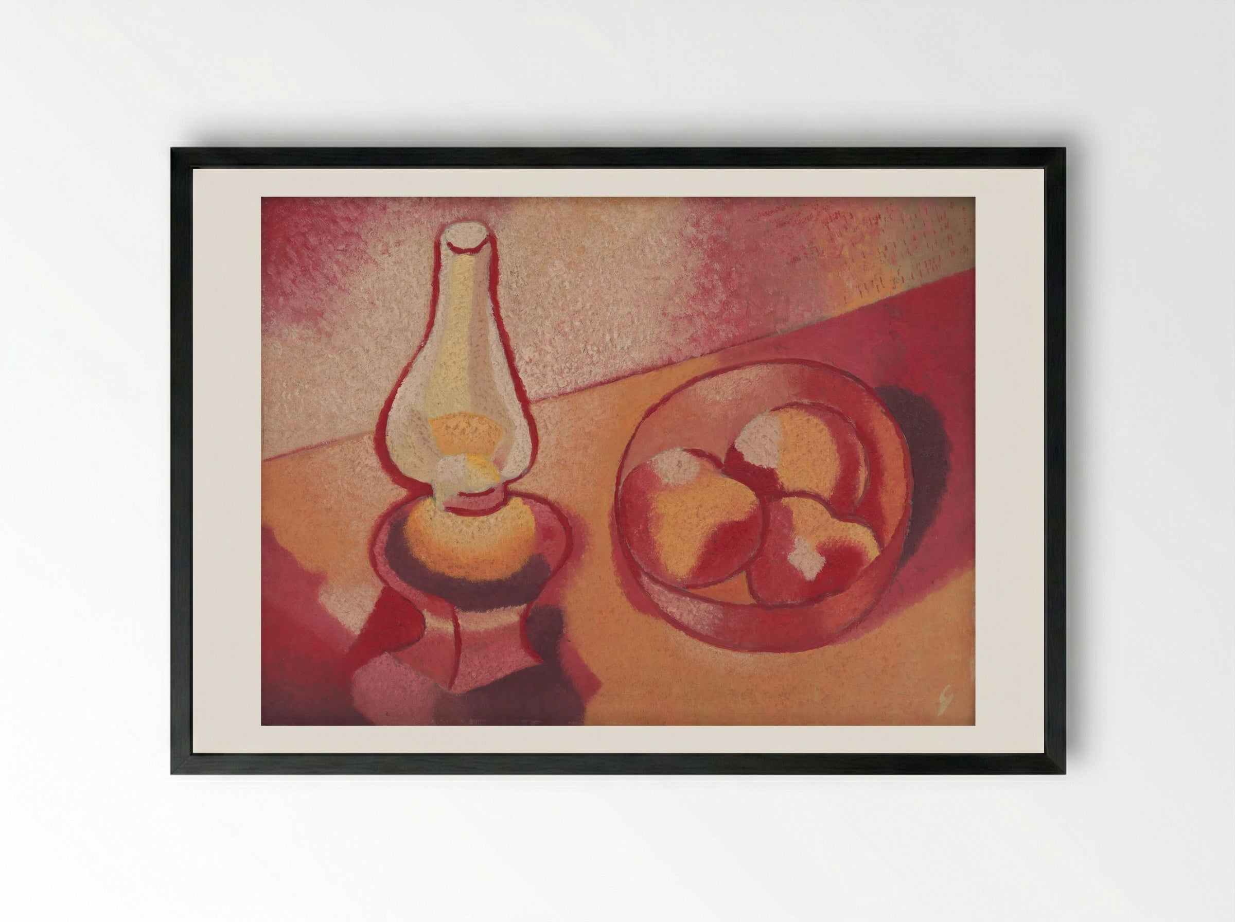 Still Life with a Lamp - Mikuláš Galanda - Framed Print Black