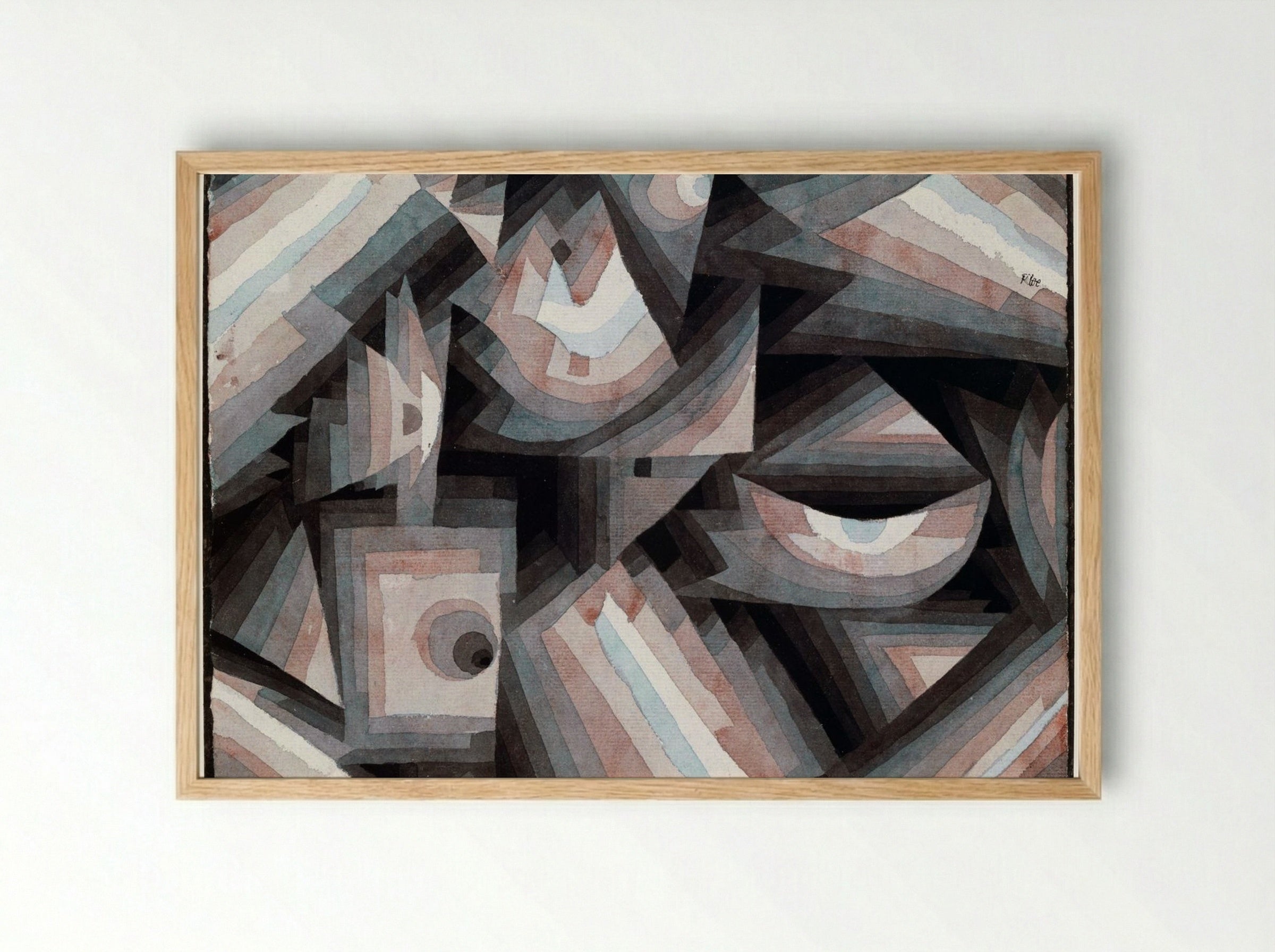 Crystal Gradation - Paul Klee - Framed Print Wood