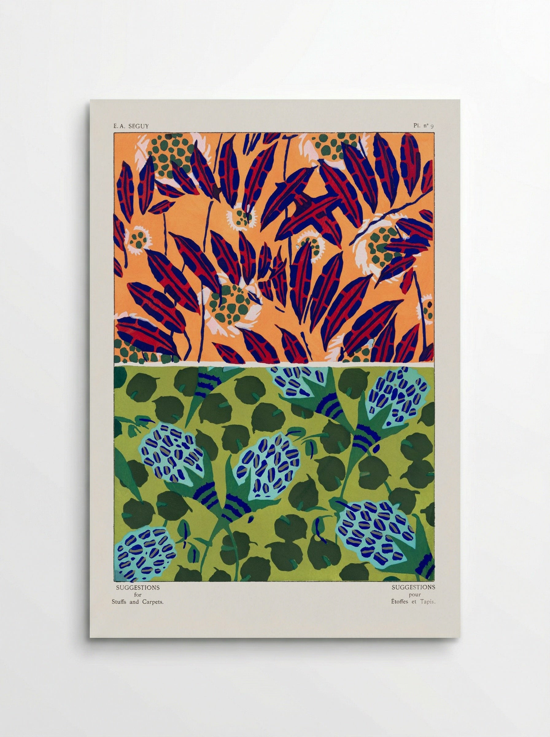 Suggestions for Stuffs and Carpets, Plate 9 - Émile-Allain Séguy - Poster