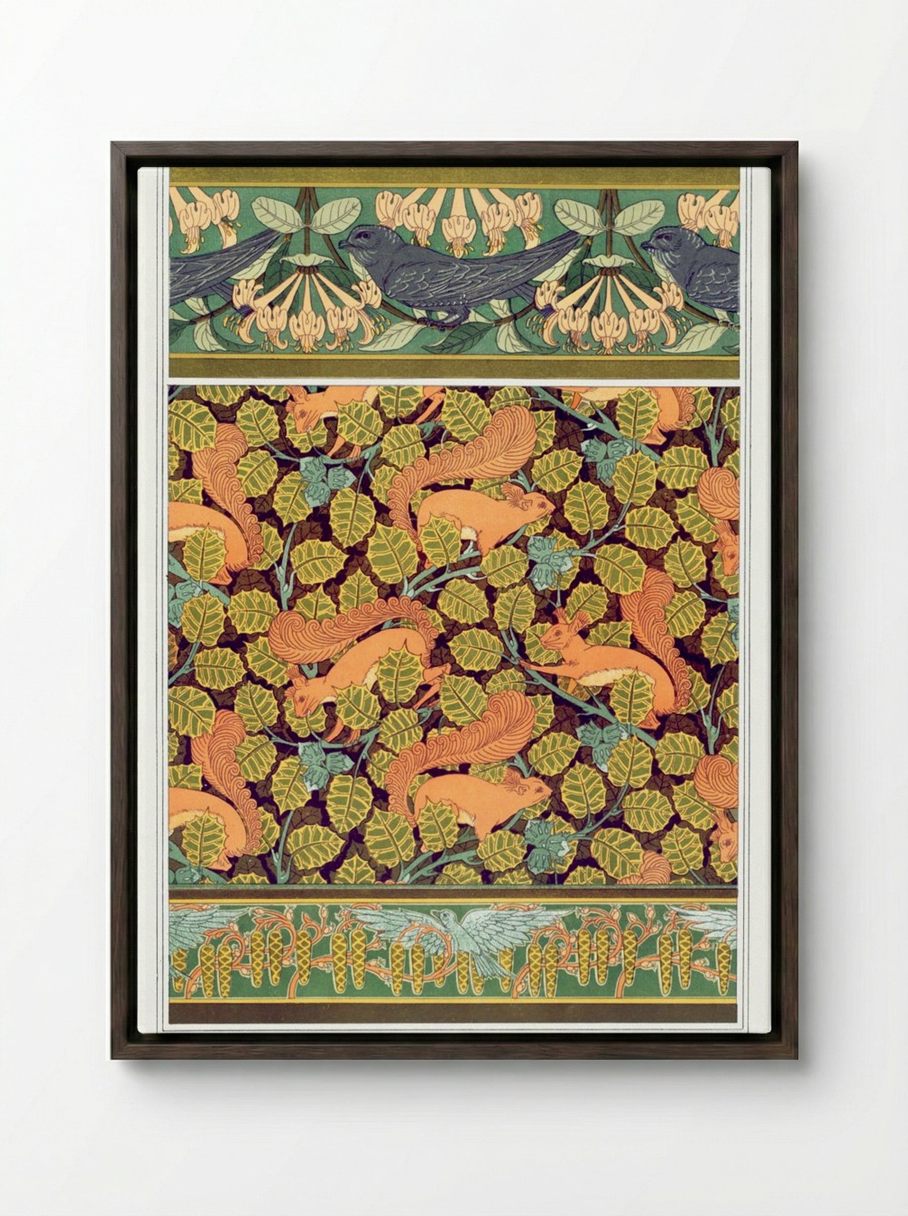 L'Animal dans la Décoration, Plate 22 - Maurice Pillard Verneuil - Framed Canvas Dark Wood