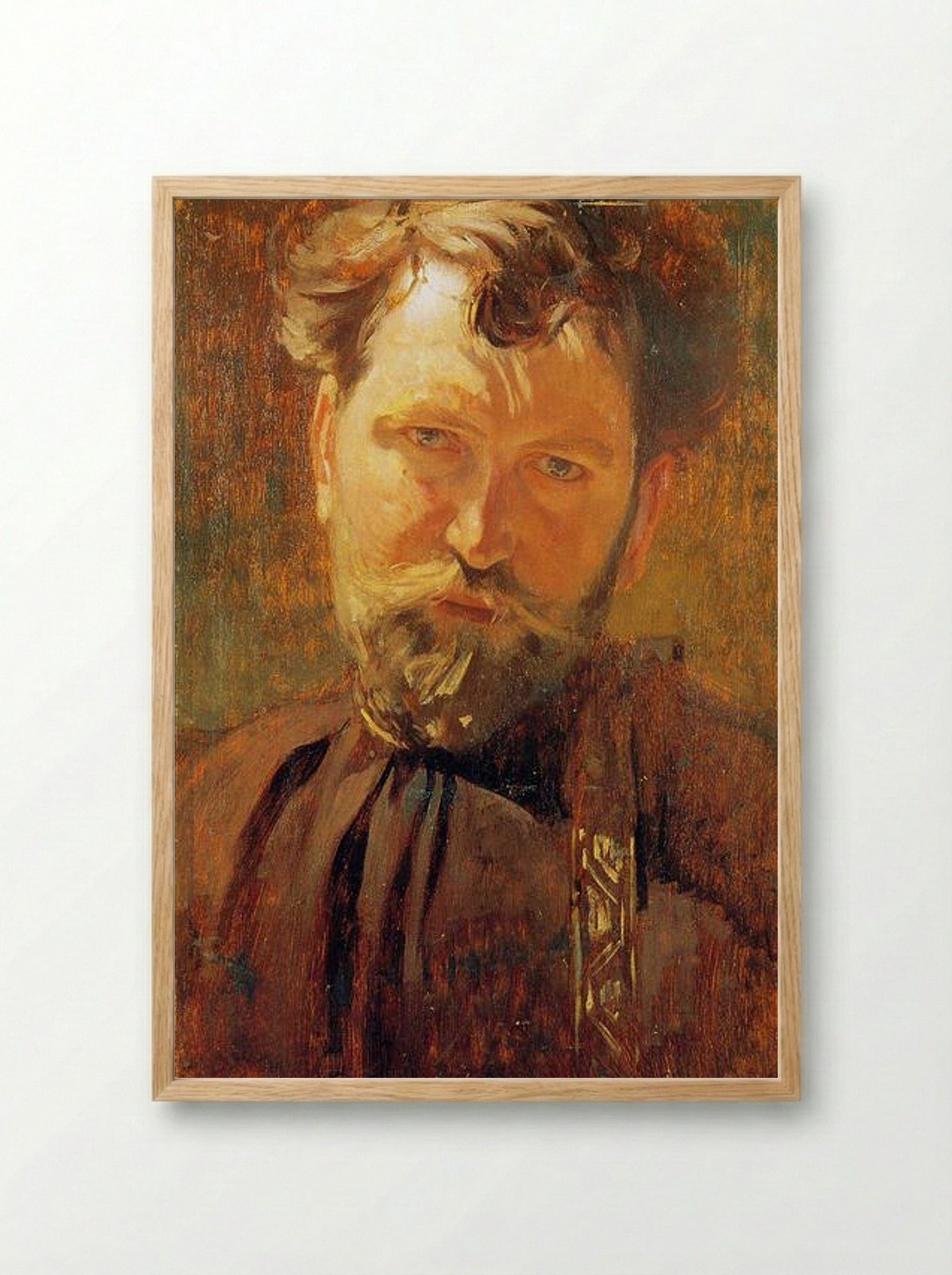 Self-portrait - Alphonse Mucha - Framed Print Wood