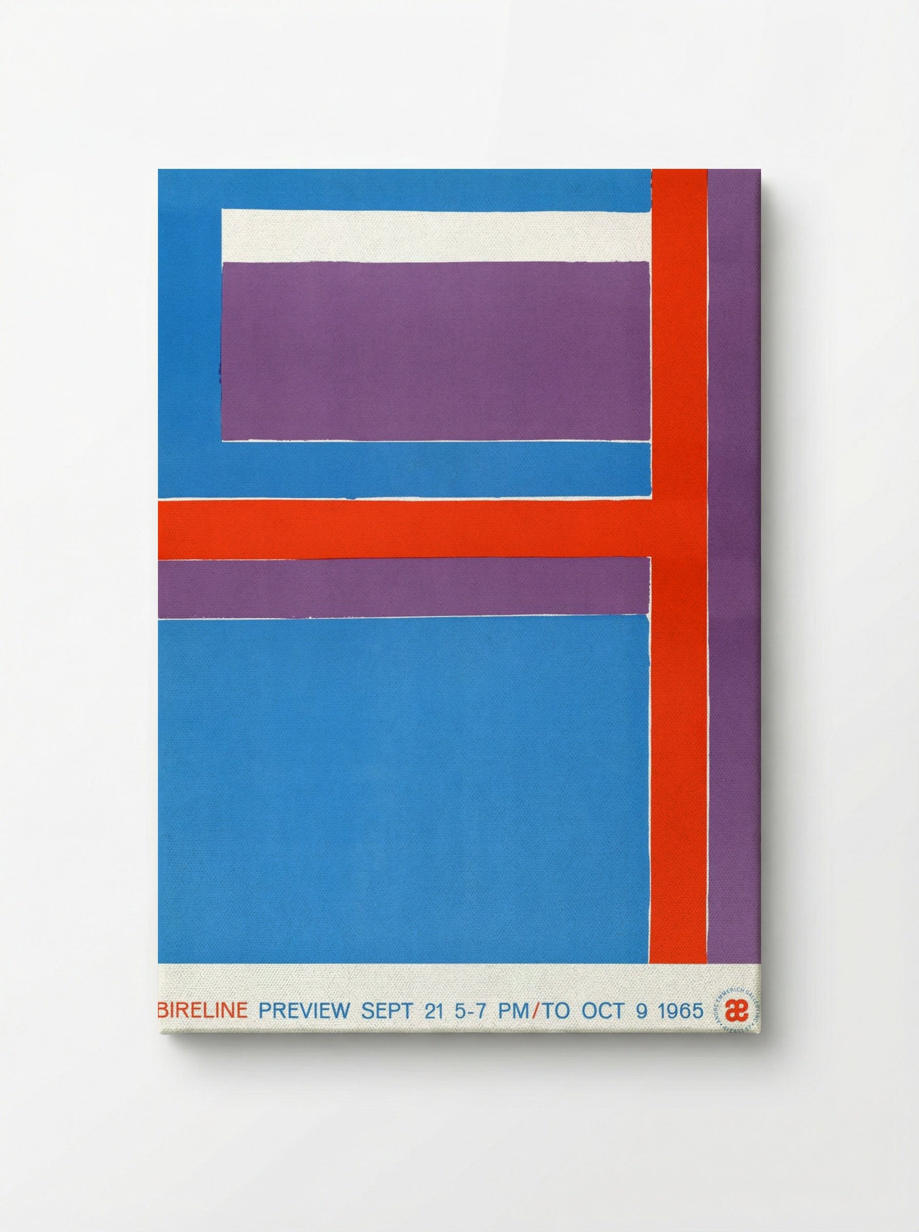Bireline Preview, Sept. 21, 5-7 p.m. to Oct. 9, 1965 (Exhibition Poster) - George Bireline - Canvas