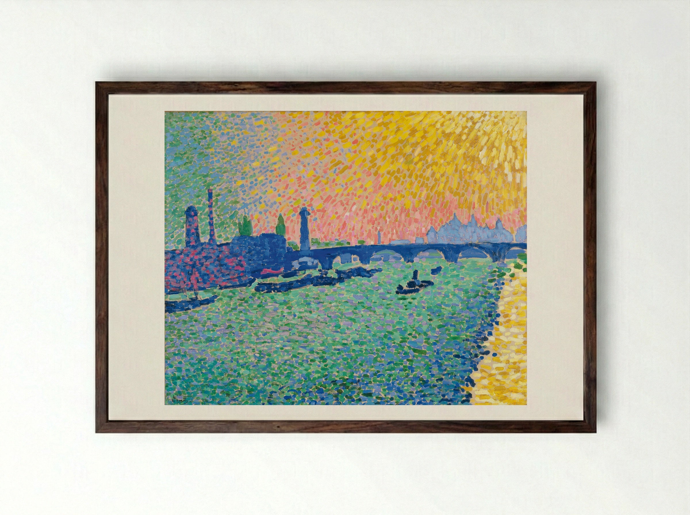 Waterloo Bridge, London - André Derain - Framed Print Dark Wood