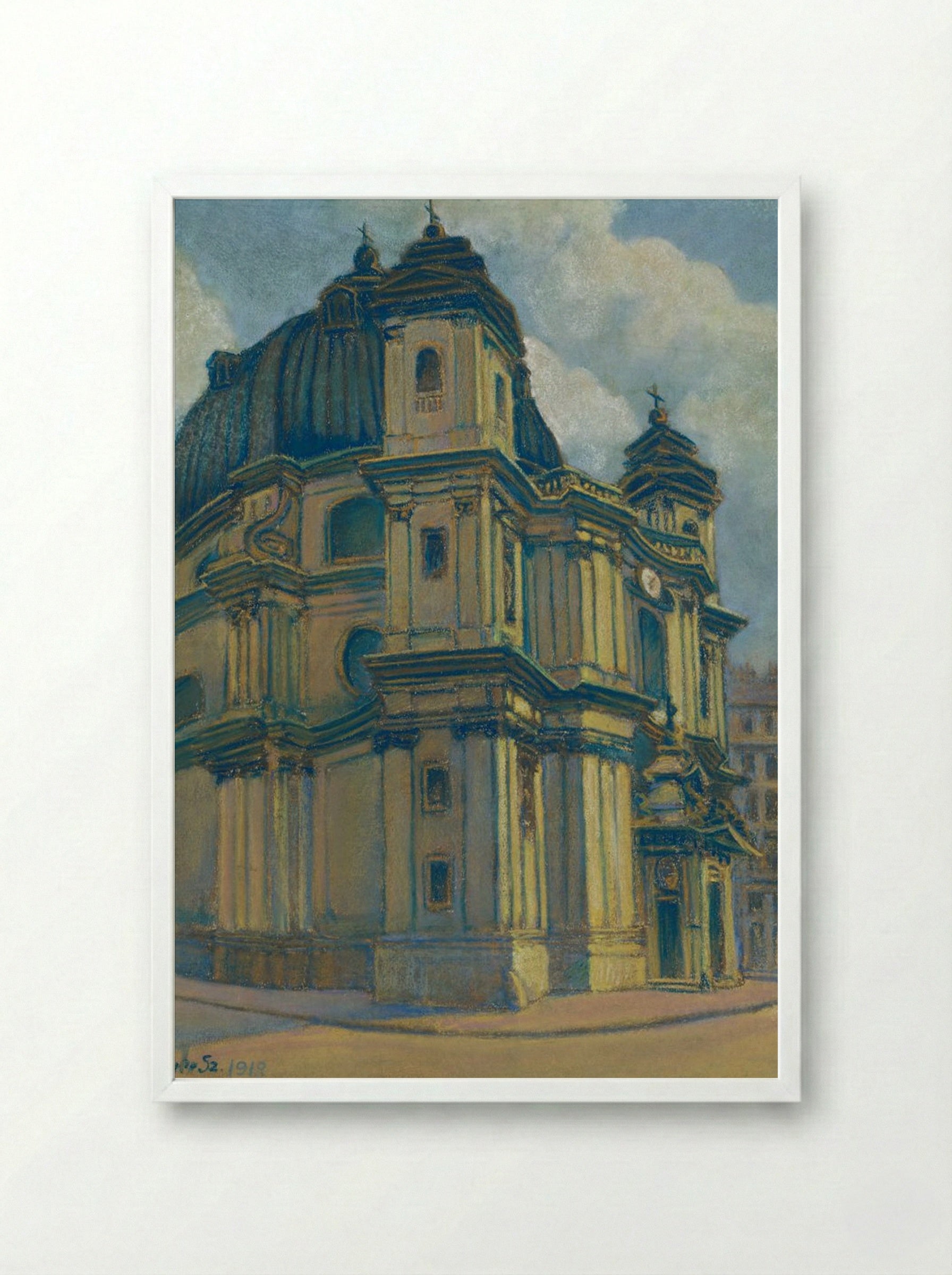 Church in Vienna - Konstantin Bauer - Framed Print White