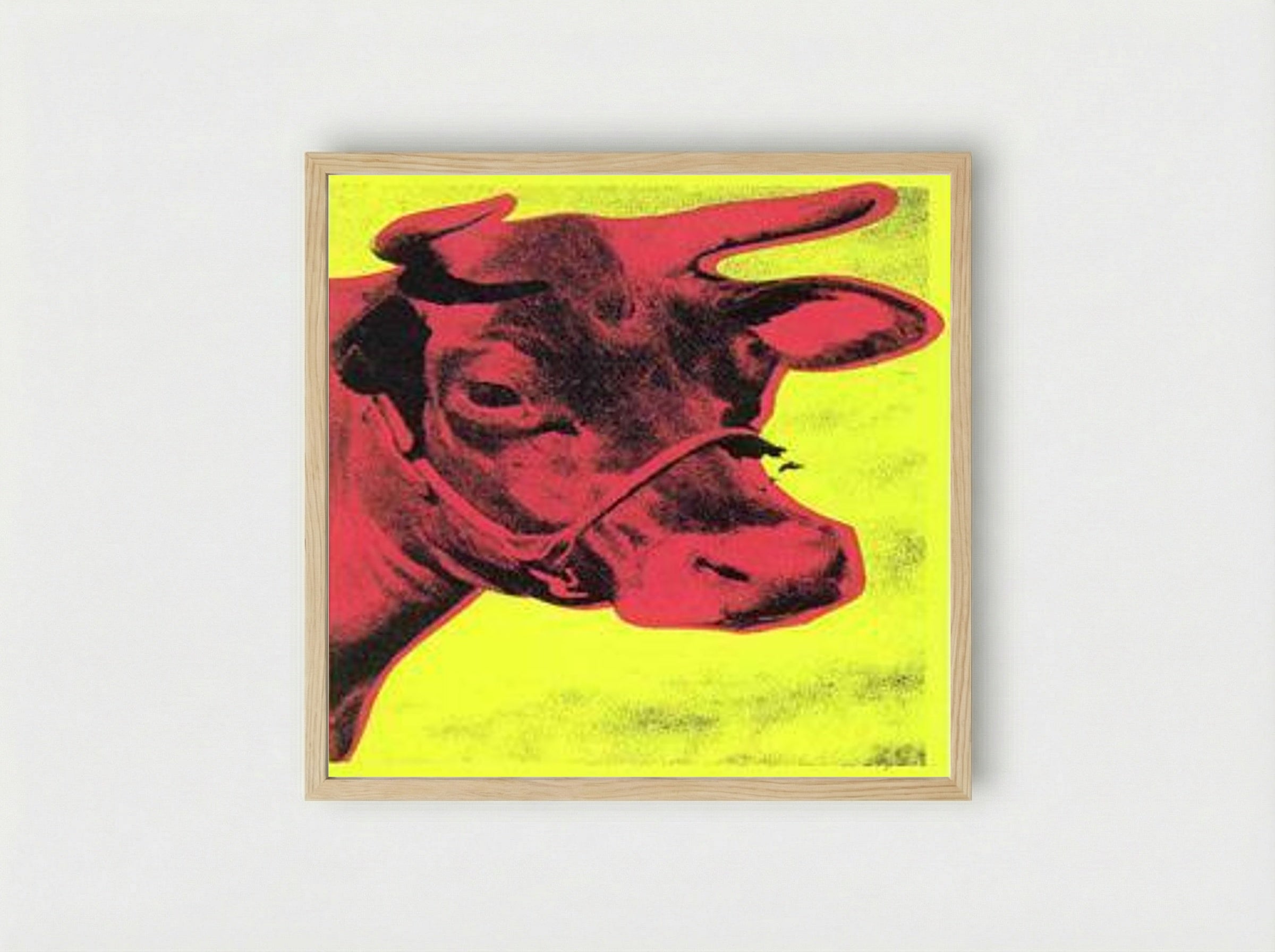 Cow - Andy Warhol - Framed Print Wood