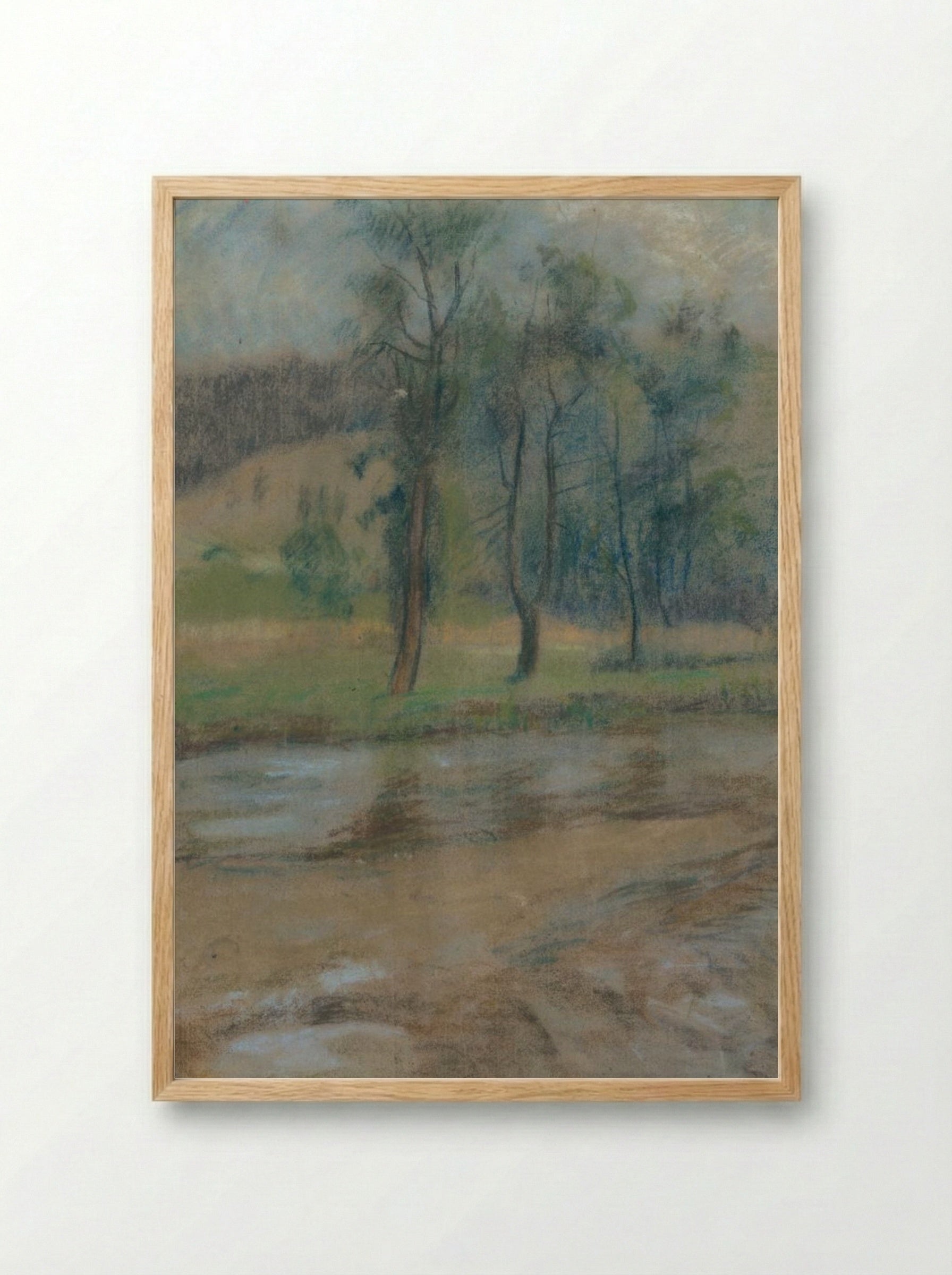 Trees by the River - Zolo Palugyay - Framed Print Wood