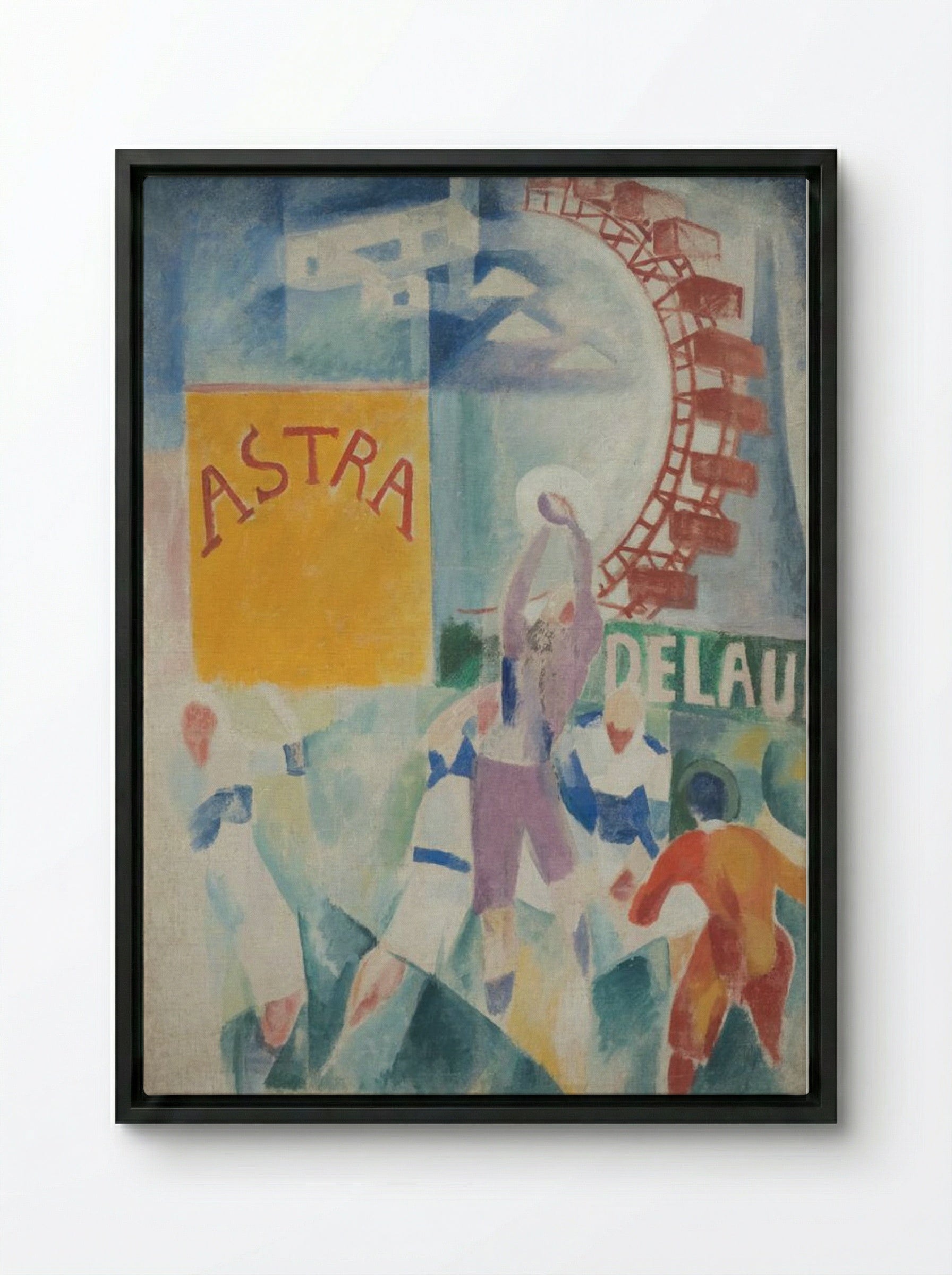 The Cardiff Team - Robert Delaunay - Framed Canvas Black